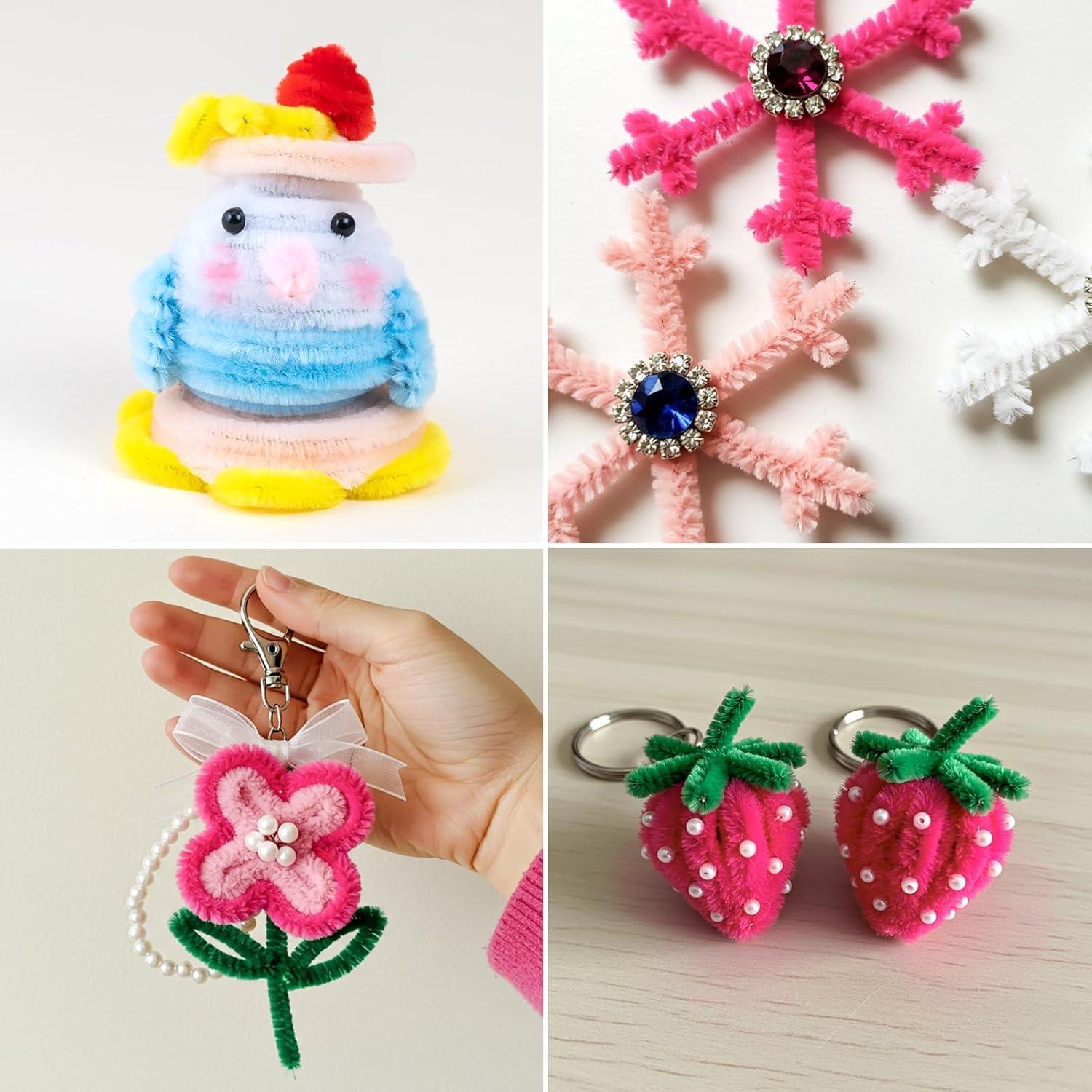 Caydo 300 Limpiapipas Rosados 30cm para Manualidades