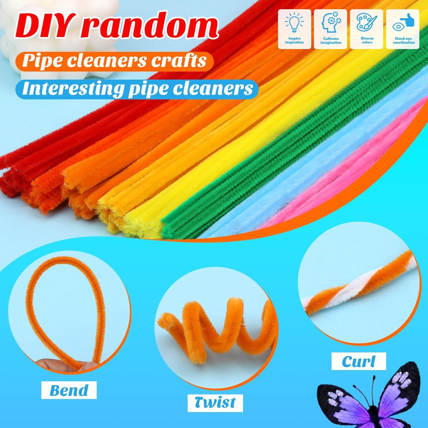 200 Limpiadores de Tubos Chenille Iuuidu 20 Colores Manualidades