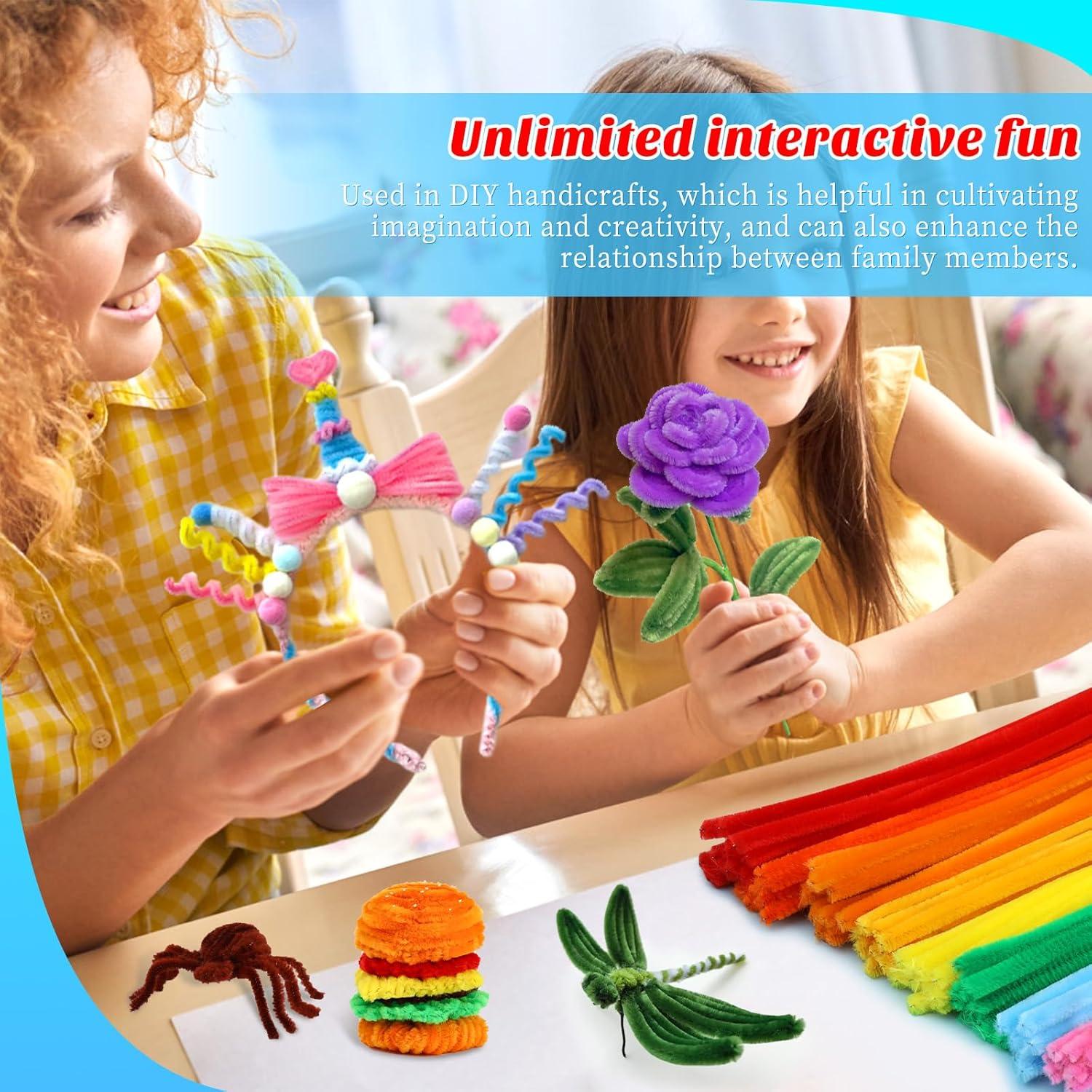 200 Limpiadores de Tubos Chenille Iuuidu 20 Colores Manualidades