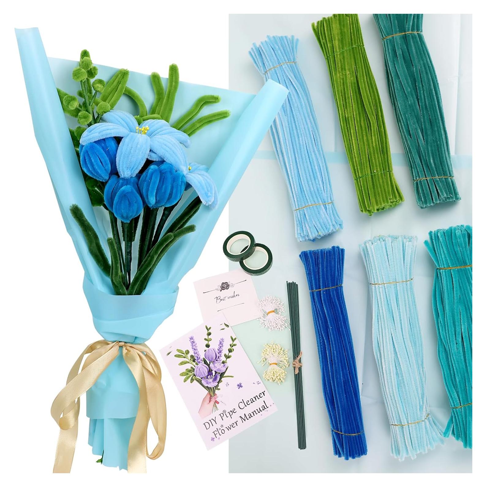 Juego de Limpiapipas LARDUX 600 Piezas Azul para Manualidades