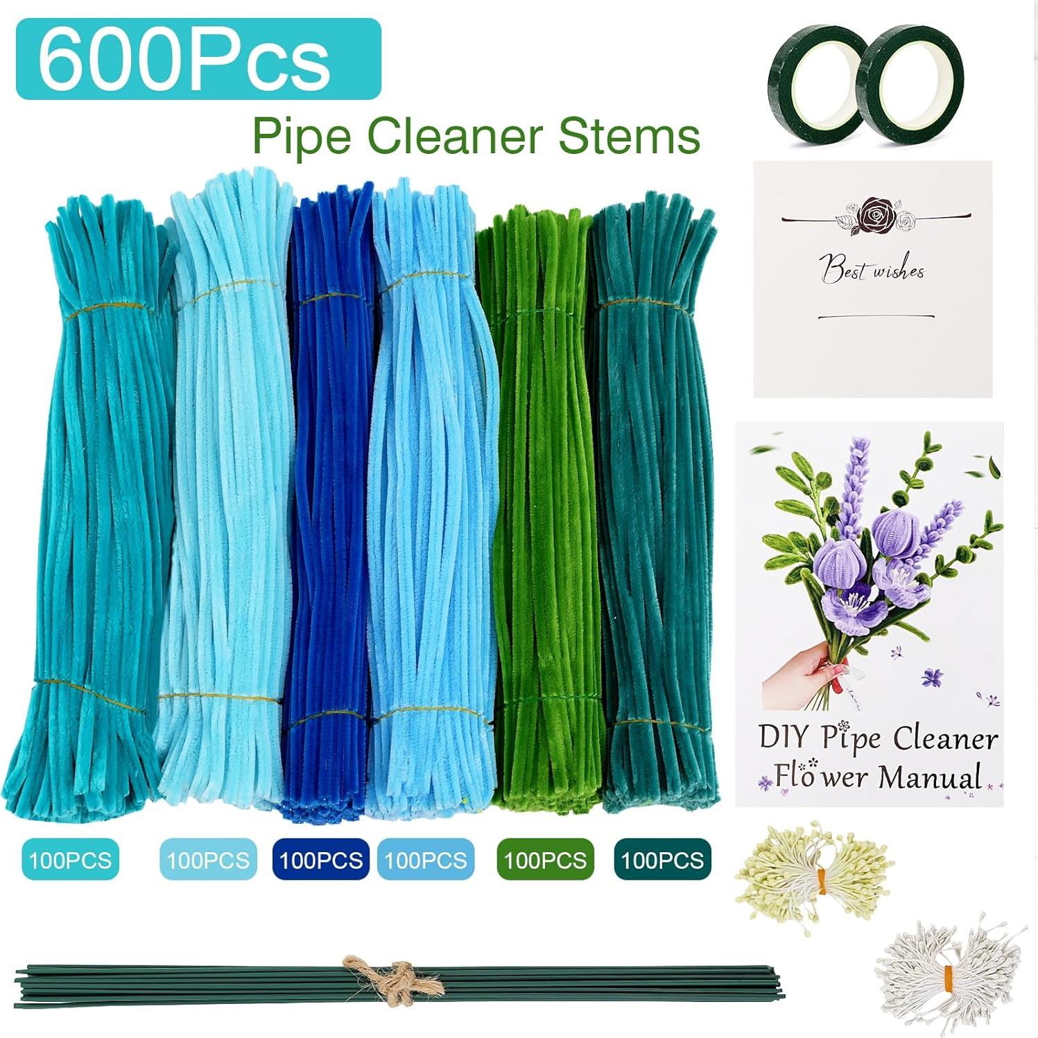 Juego de Limpiapipas LARDUX 600 Piezas Azul para Manualidades