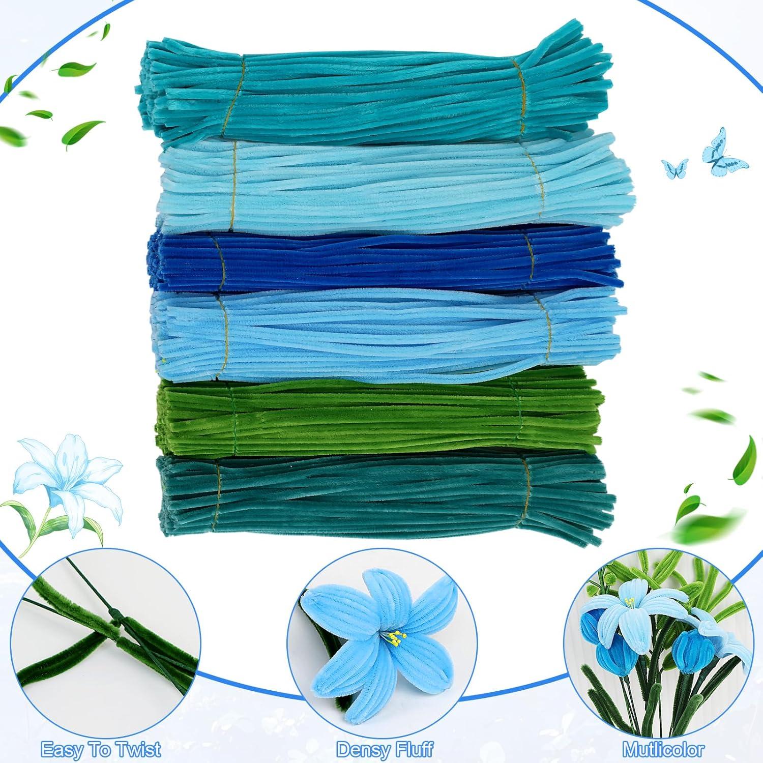 Juego de Limpiapipas LARDUX 600 Piezas Azul para Manualidades