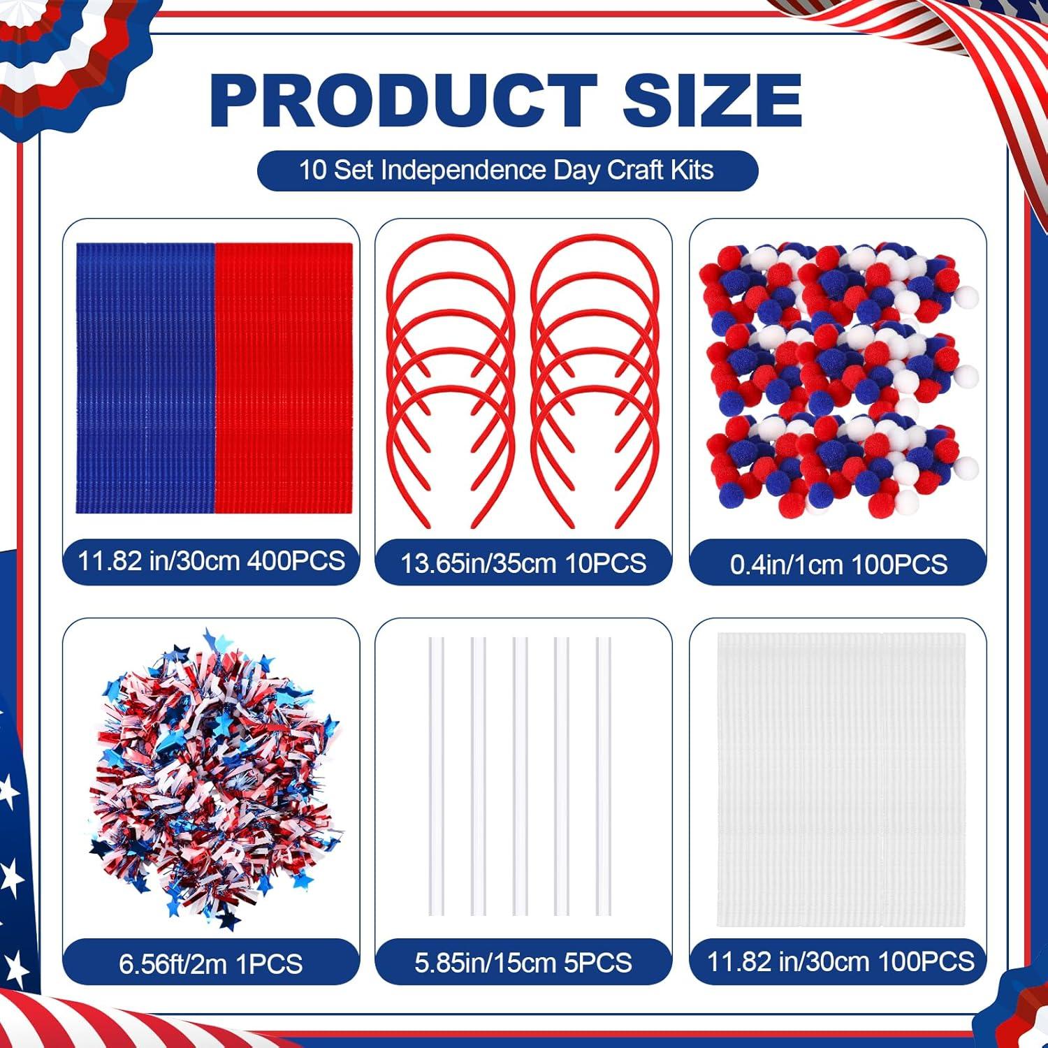 Kits de Manualidades Patrióticas Vicenpal - 500 Piezas 4 de Julio