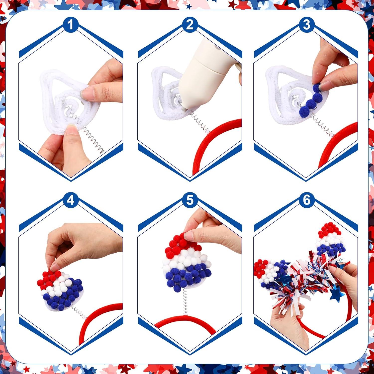 Kits de Manualidades Patrióticas Vicenpal - 500 Piezas 4 de Julio