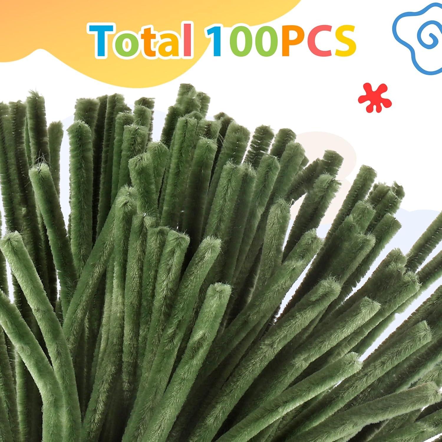 Limpiapipas Verde Oscuro Caydo 100 Piezas 6 mm x 30 cm