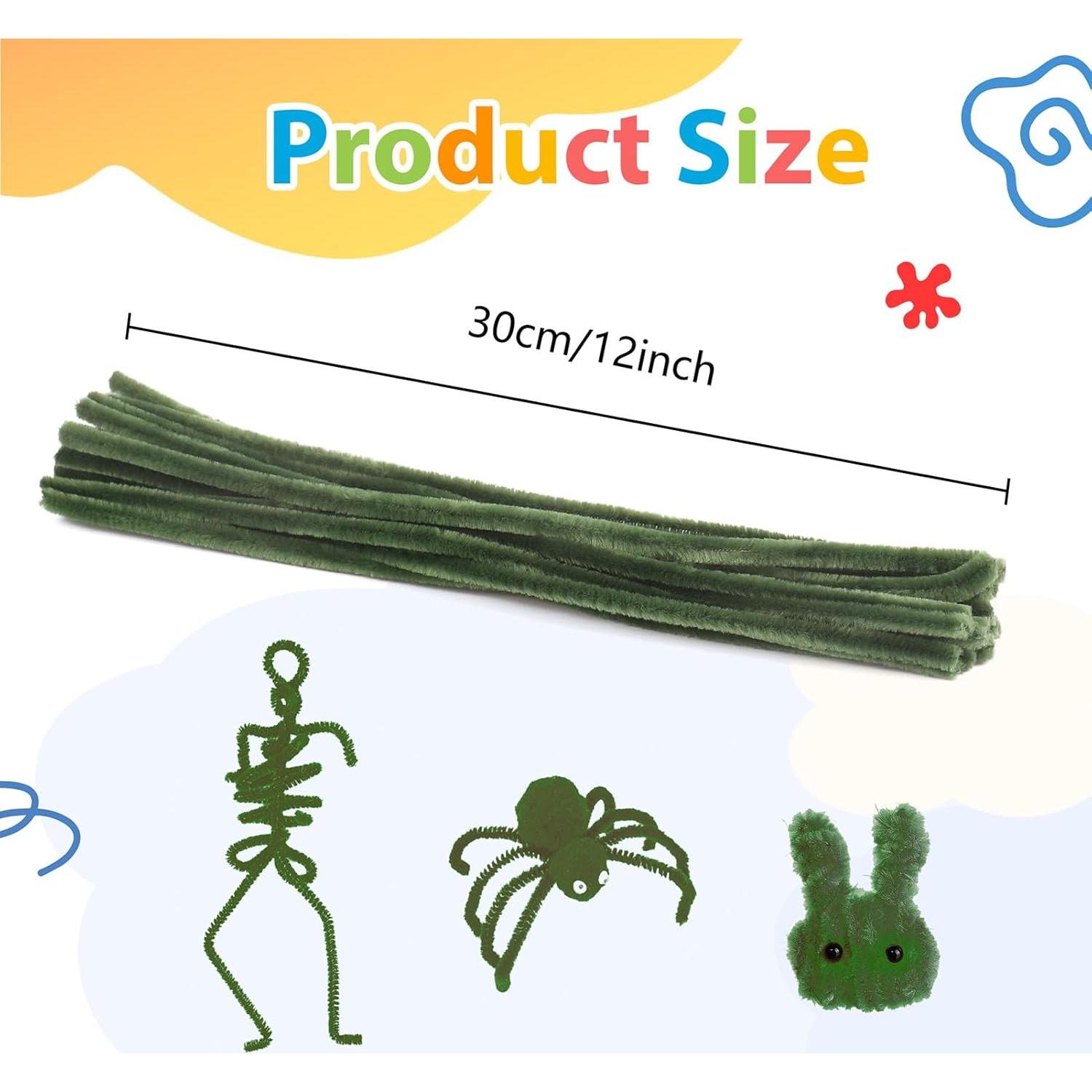 Limpiapipas Verde Oscuro Caydo 100 Piezas 6 mm x 30 cm