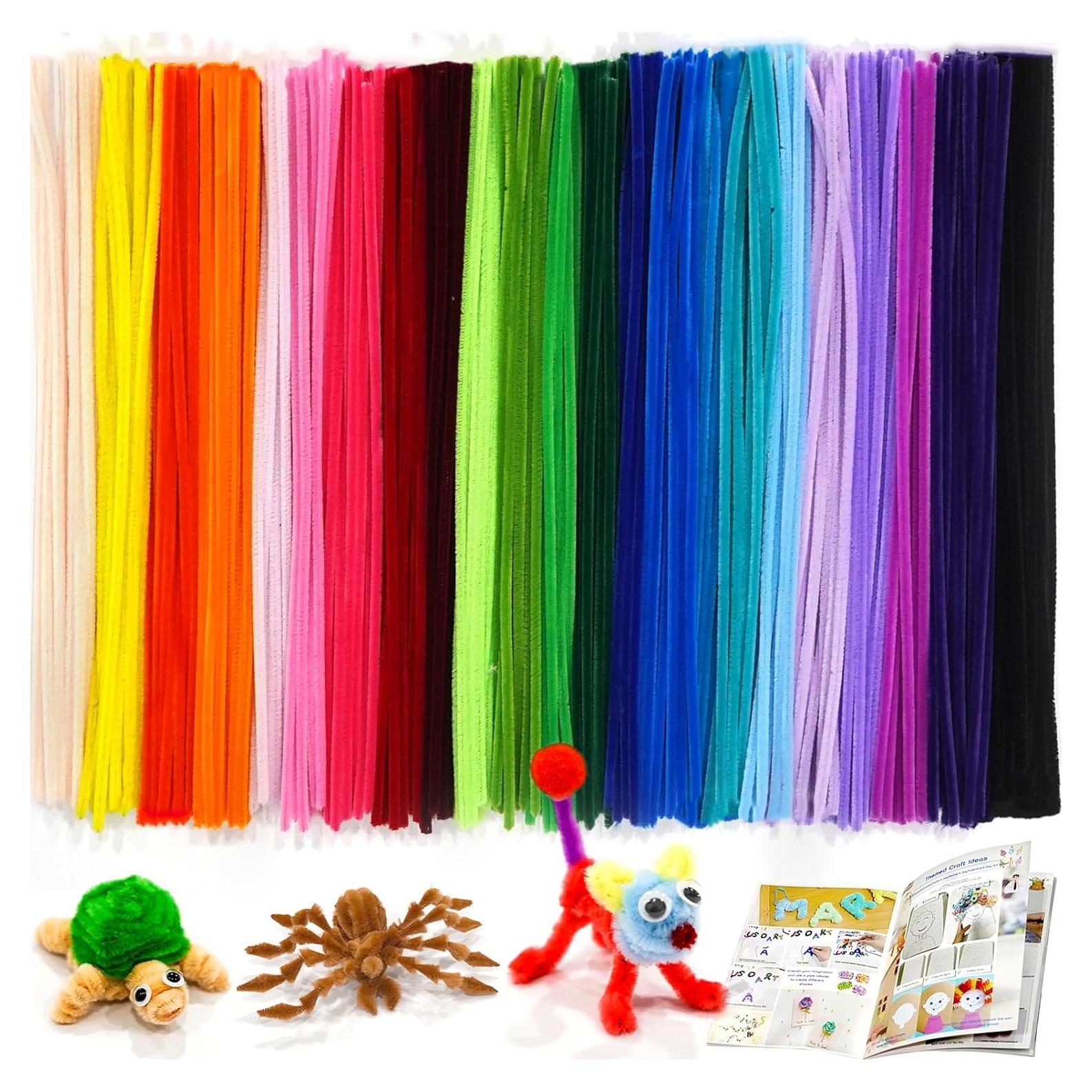 Limpiapipas URADIART 450 pcs 30 Colores Chenille 6mm x 30.48 cm