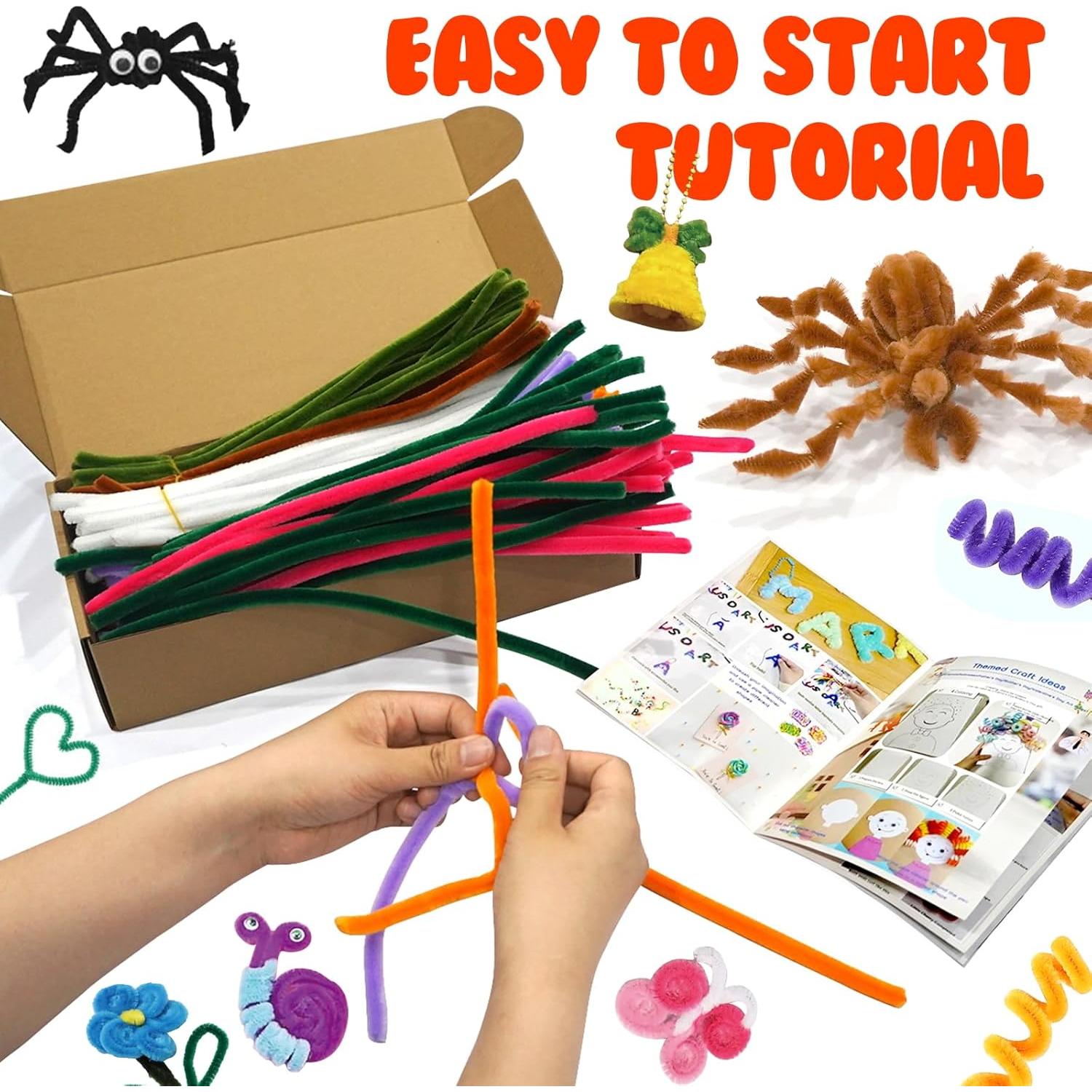 Limpiapipas URADIART 450 pcs 30 Colores Chenille 6mm x 30.48 cm