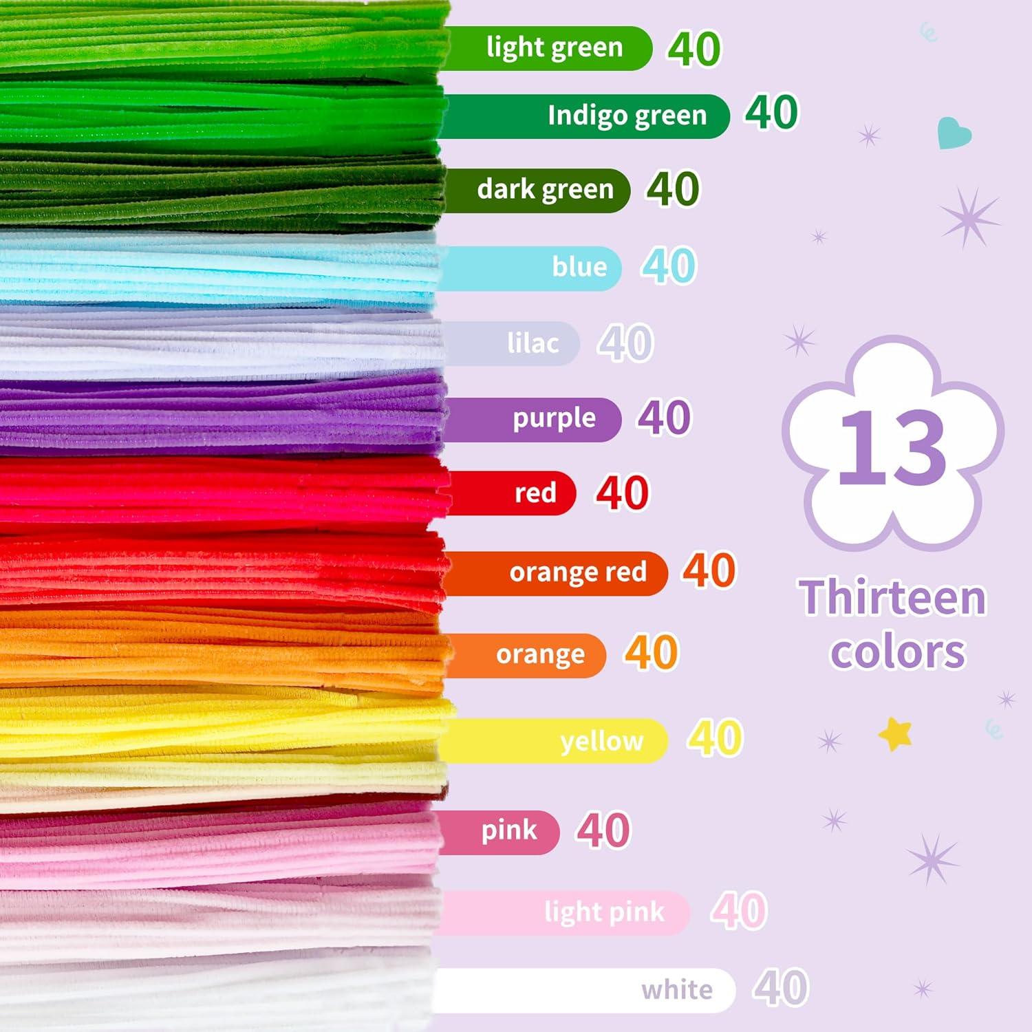 Kit de manualidades QY 572 PCS limpiapipas 13 colores DIY