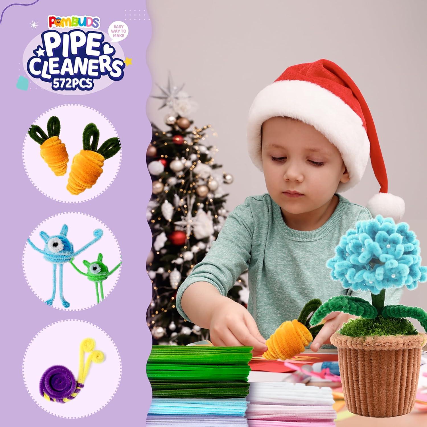 Kit de manualidades QY 572 PCS limpiapipas 13 colores DIY