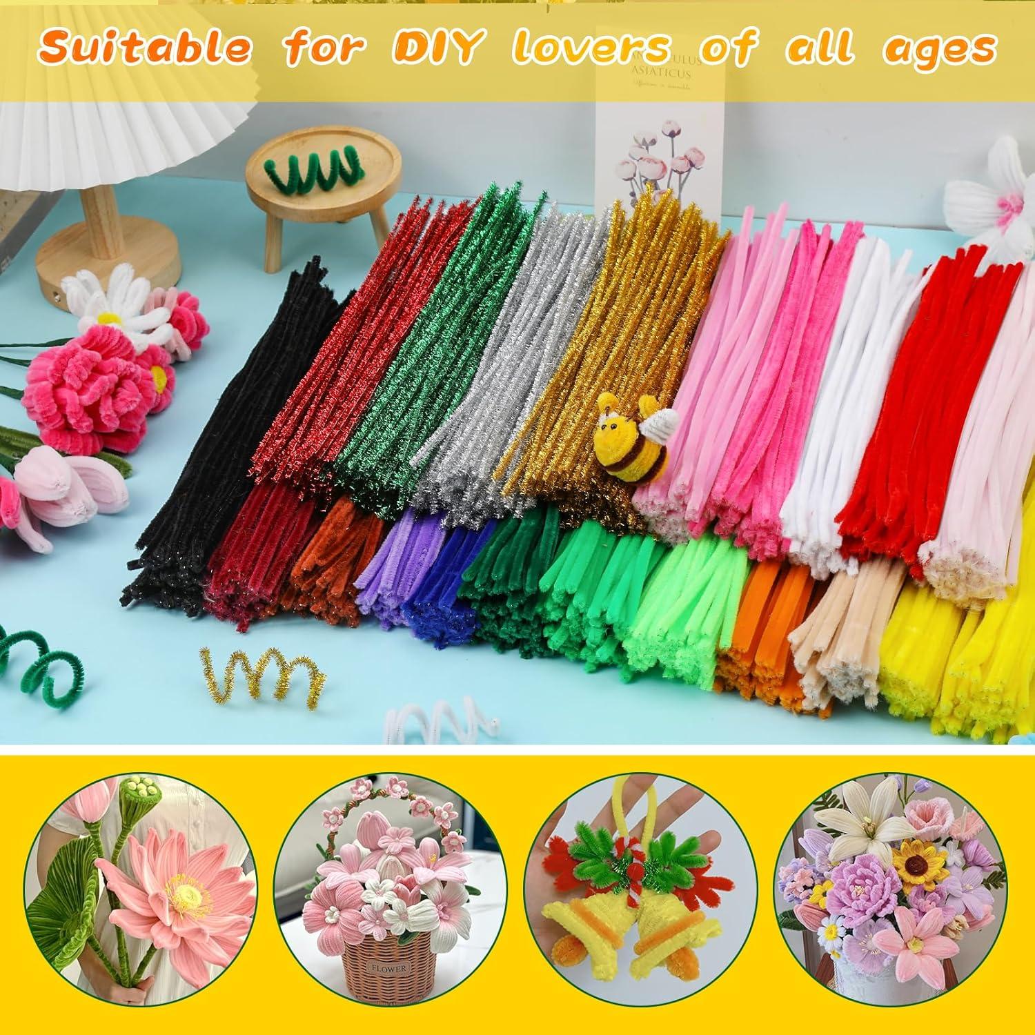 100 Piezas Limpiapipas Amarillos ZXIIXZ para Manualidades