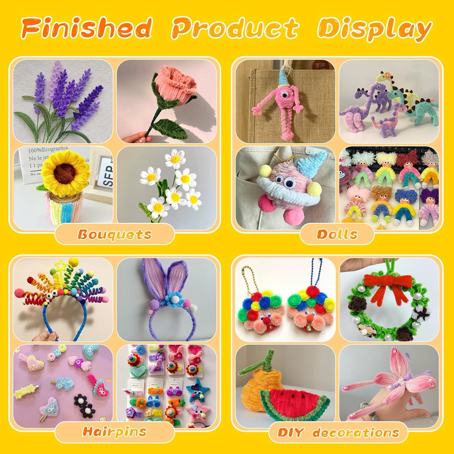 100 Piezas Limpiapipas Amarillos ZXIIXZ para Manualidades