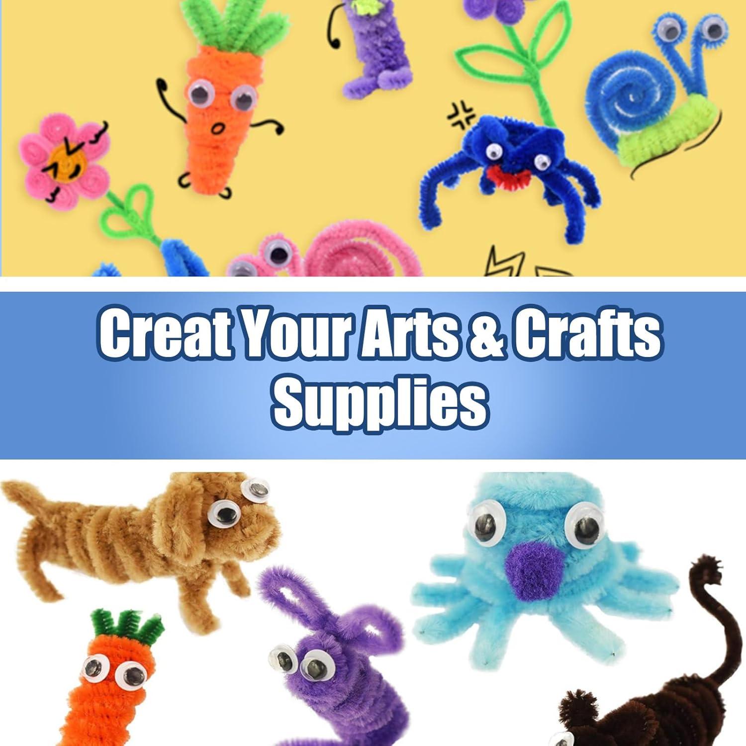 1200 Limpiapipas de Chenille FVIEXE 30cm Multicolores para Manualidades