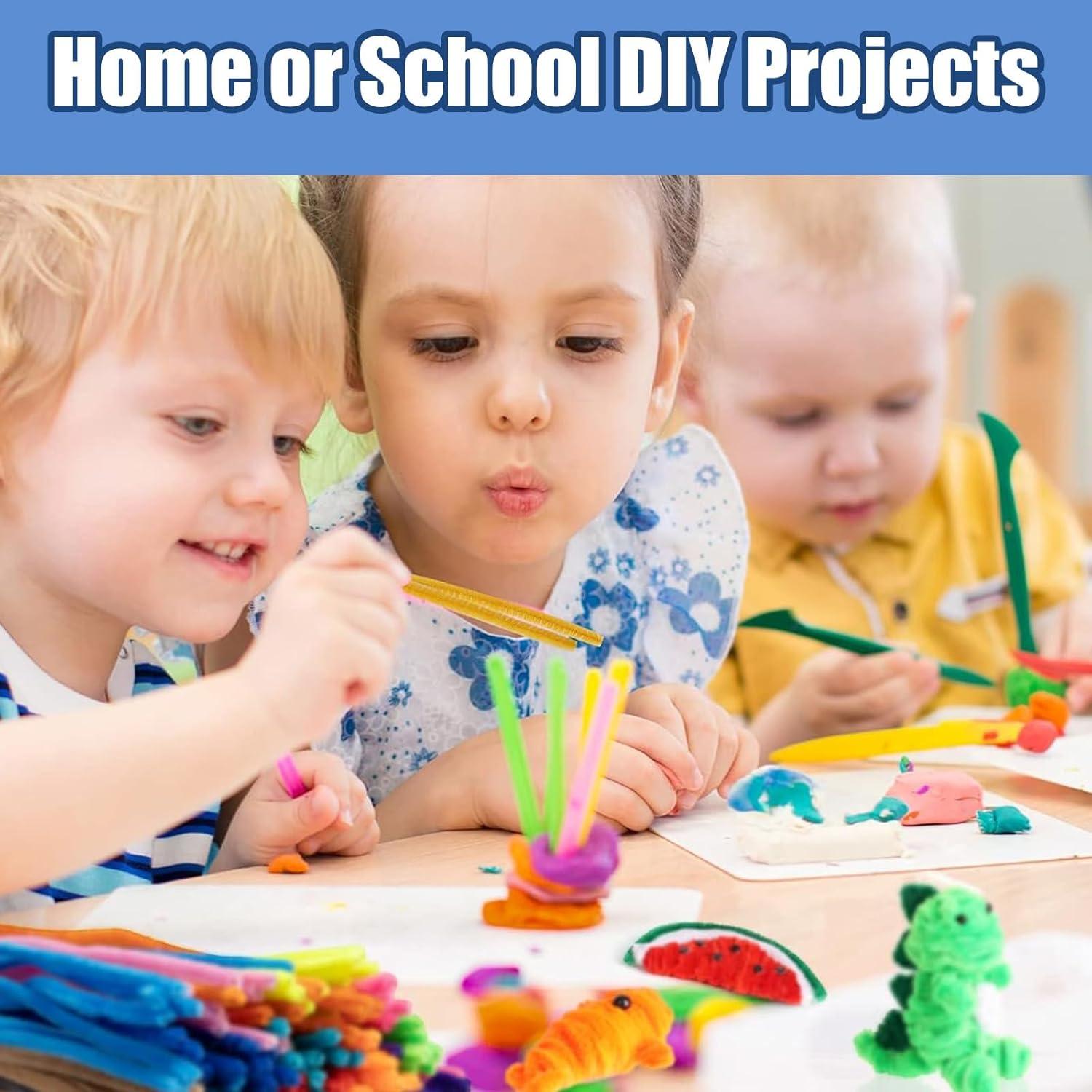 1200 Limpiapipas de Chenille FVIEXE 30cm Multicolores para Manualidades