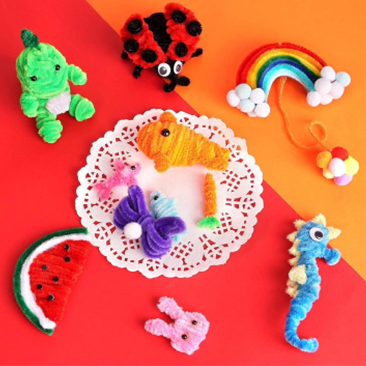 1200 Limpiapipas de Chenille FVIEXE 30cm Multicolores para Manualidades