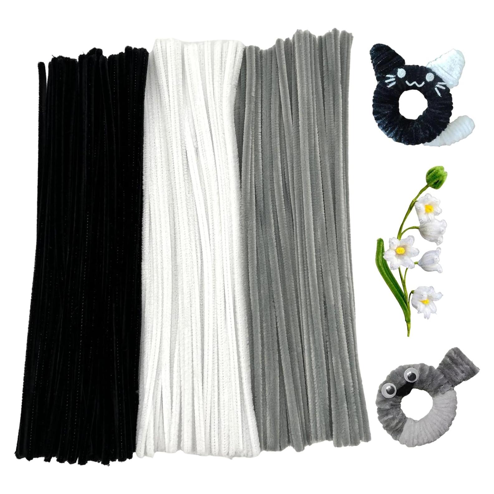 300 Limpiadores de Tubos Chenille Apedoixy 30cm 6mm Manualidades