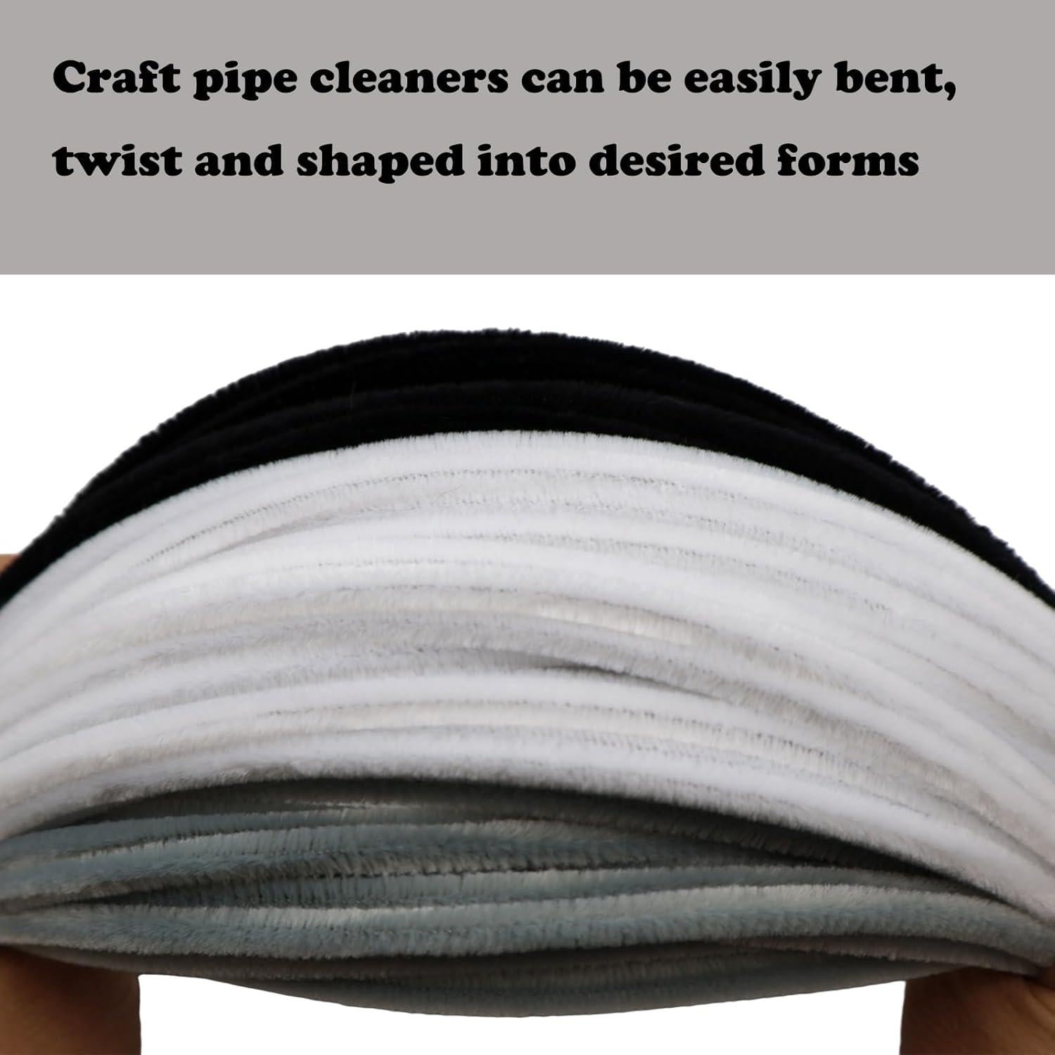 300 Limpiadores de Tubos Chenille Apedoixy 30cm 6mm Manualidades