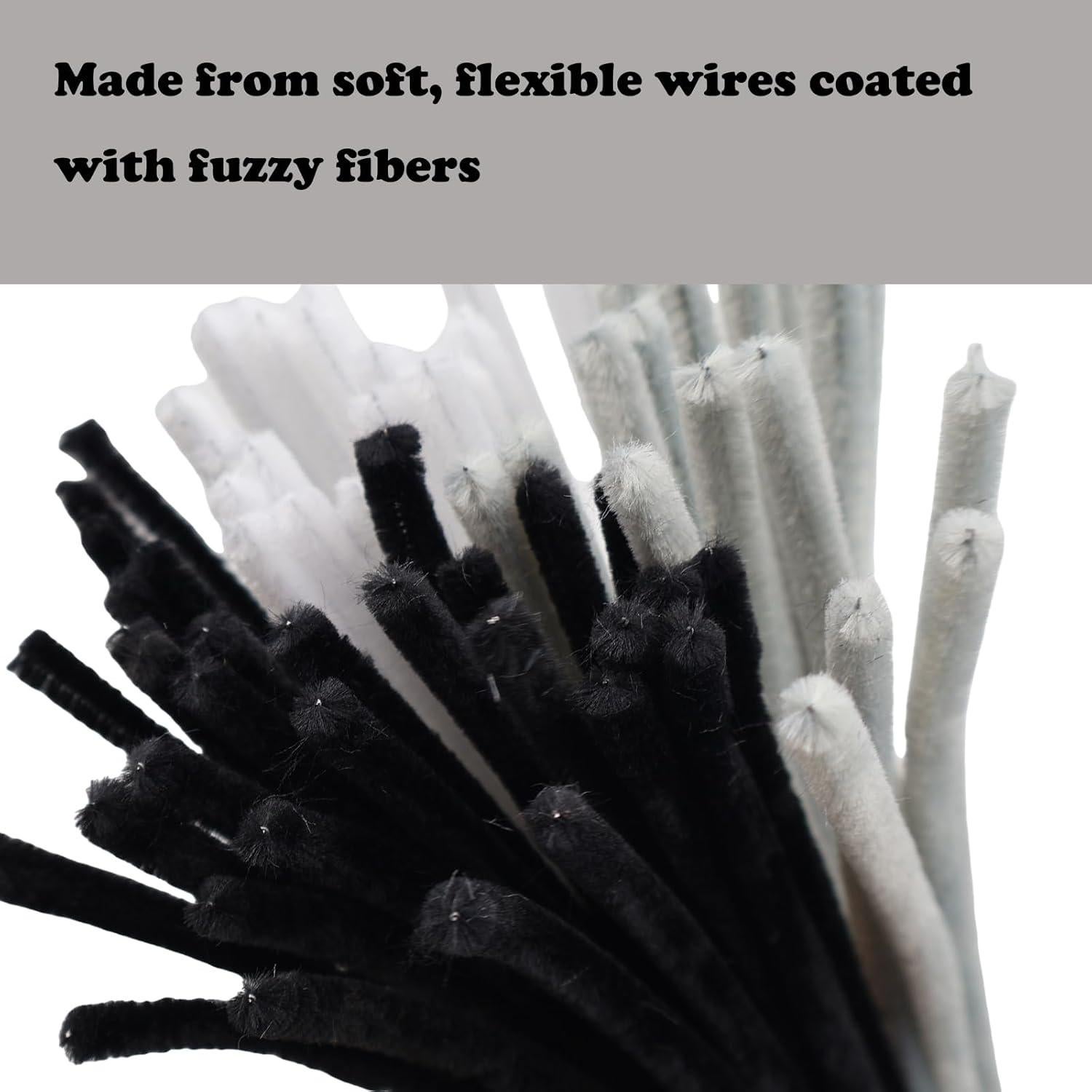 300 Limpiadores de Tubos Chenille Apedoixy 30cm 6mm Manualidades