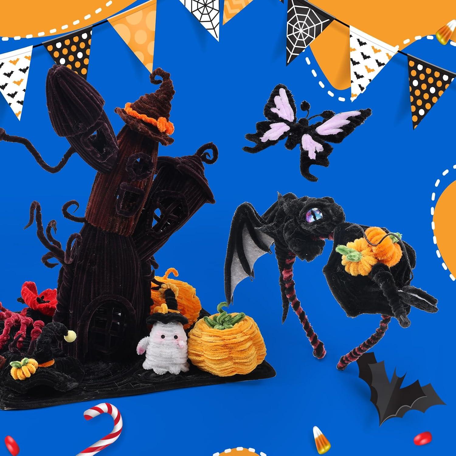 Caydo 400 Limpiapipas Negros Chenille 6mm x 30cm Manualidades