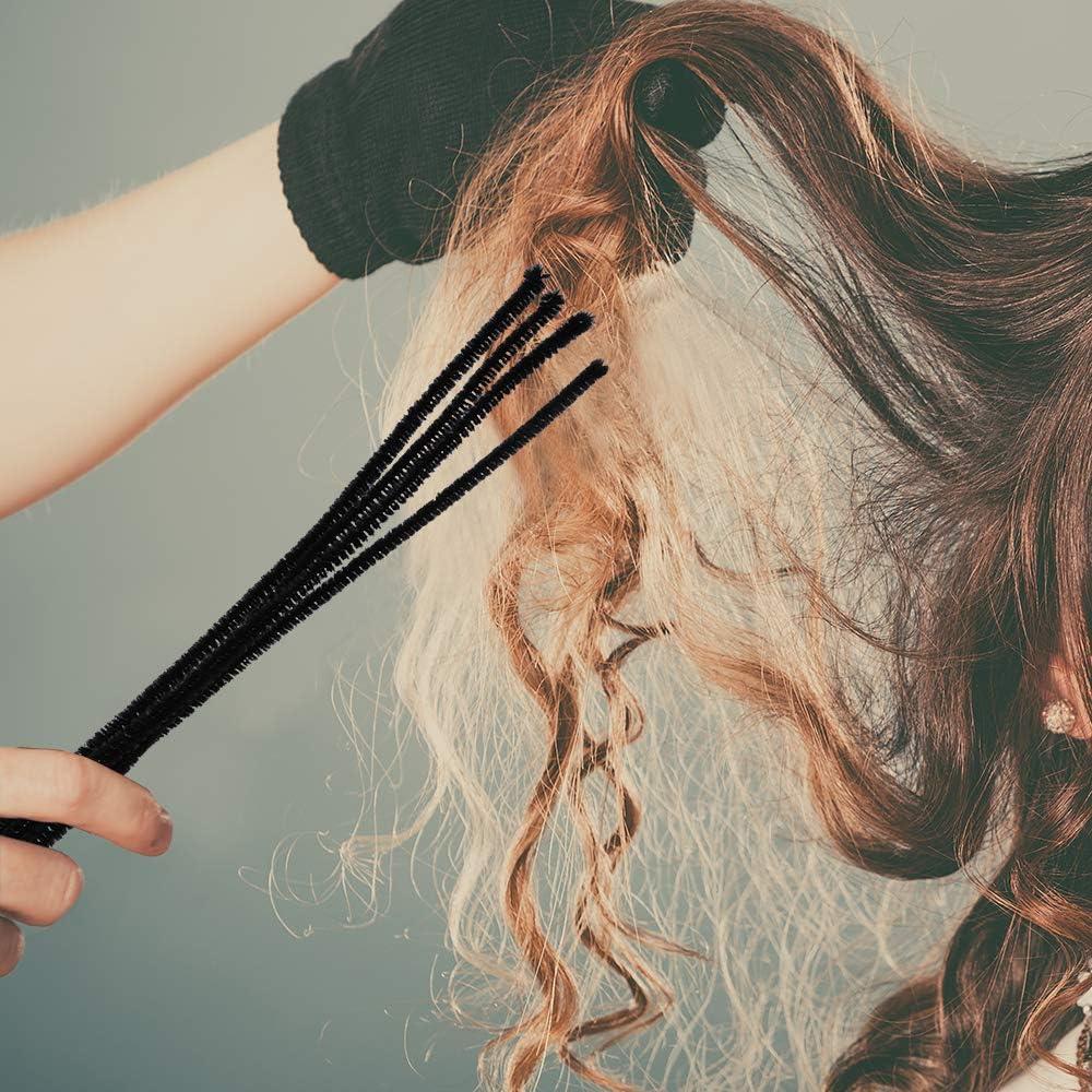 Caydo 400 Limpiapipas Negros Chenille 6mm x 30cm Manualidades