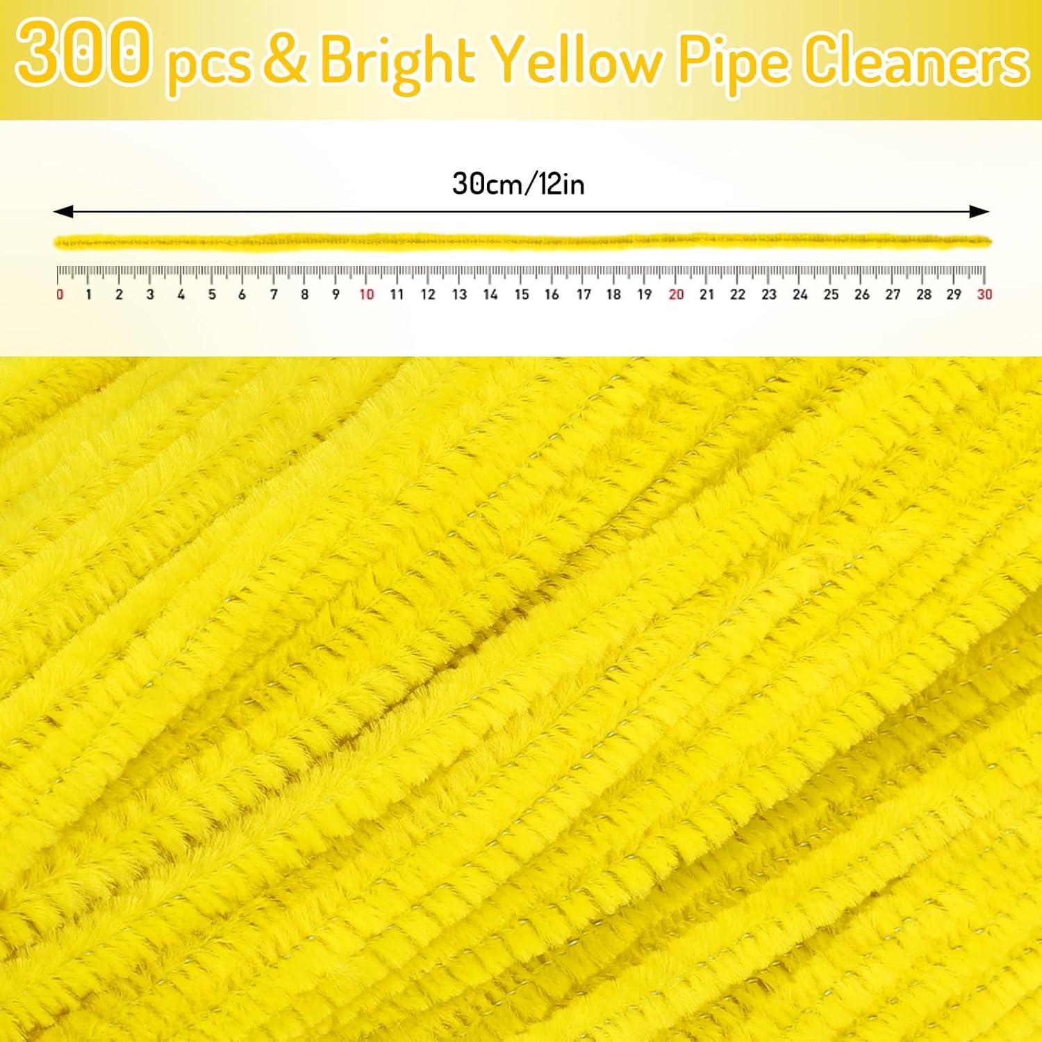Limpiapipas Amarillos Chenille Whaline 300 Piezas 30 cm