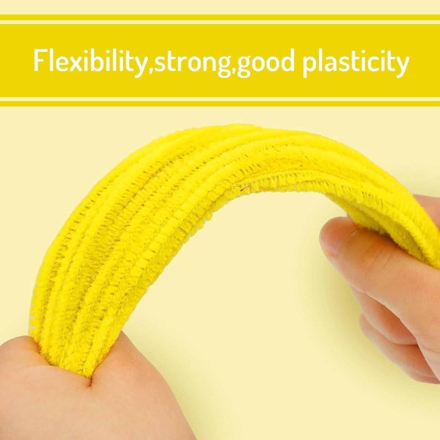 Limpiapipas Amarillos Chenille Whaline 300 Piezas 30 cm