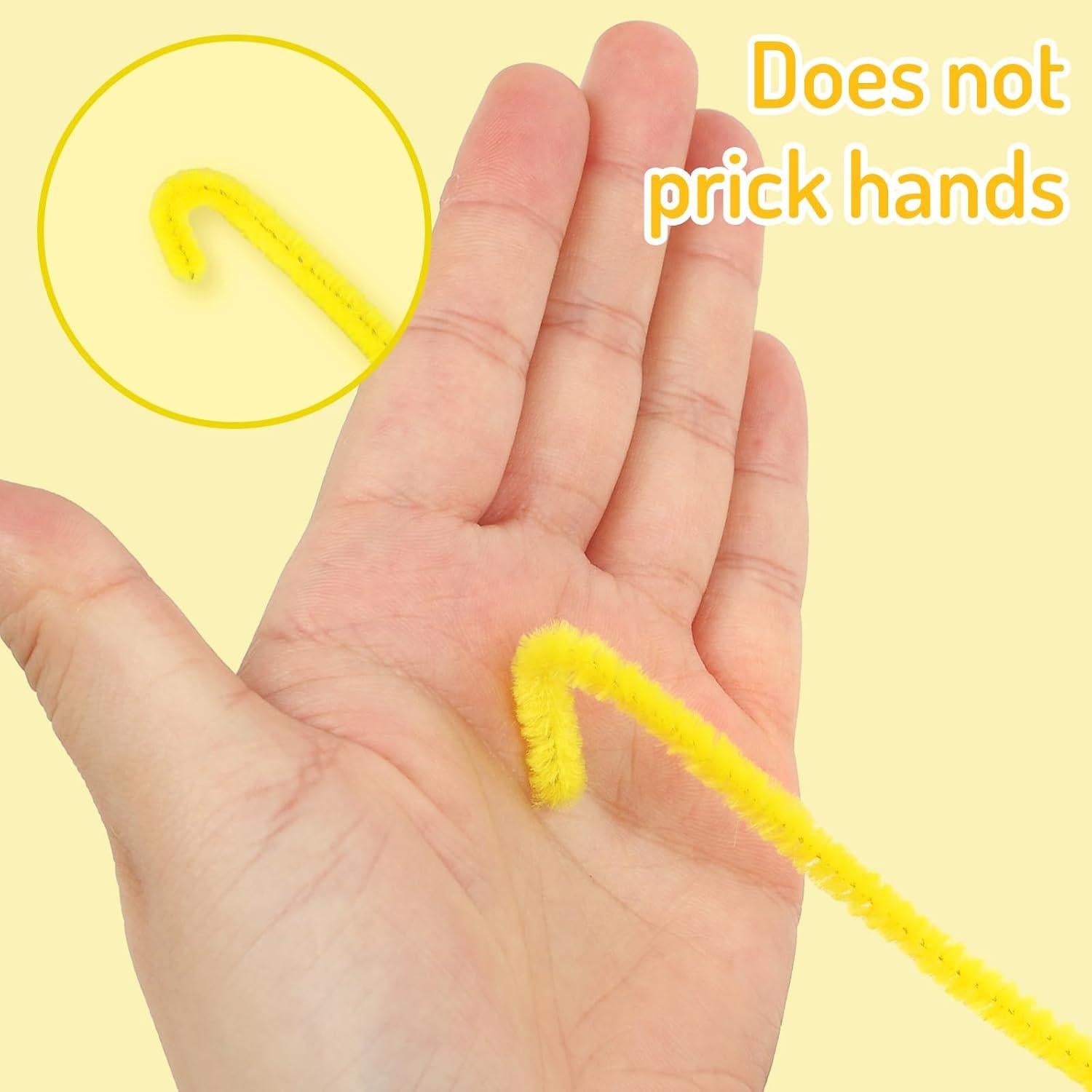 Limpiapipas Amarillos Chenille Whaline 300 Piezas 30 cm