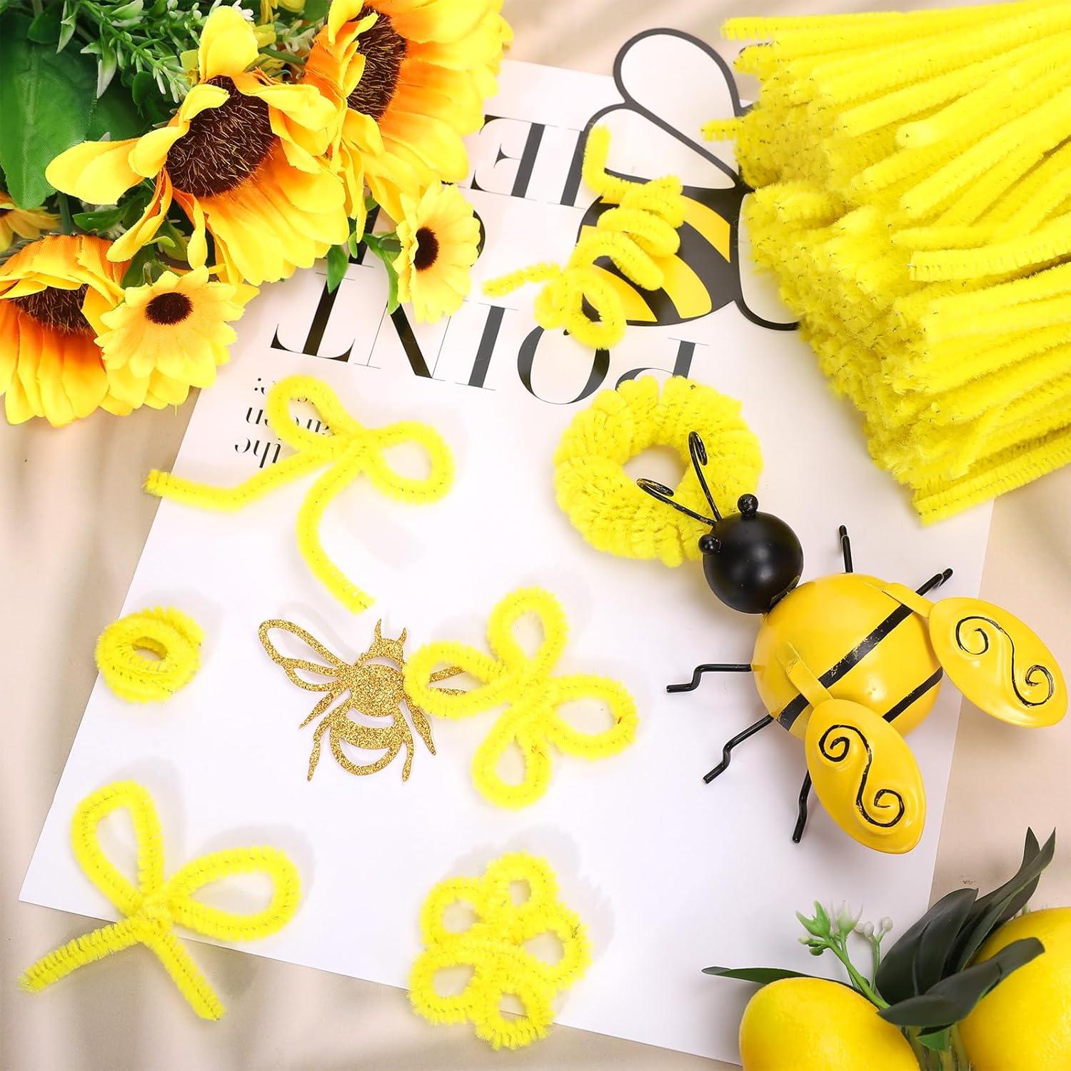 Limpiapipas Amarillos Chenille Whaline 300 Piezas 30 cm