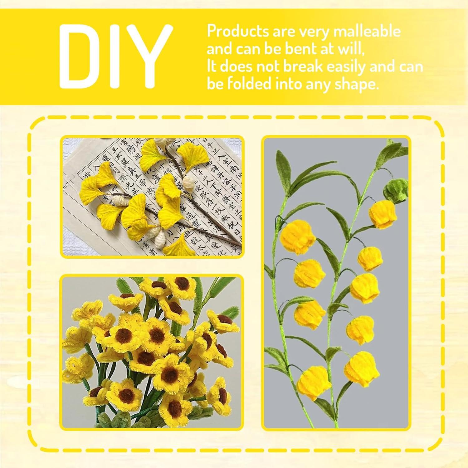 Limpiapipas Amarillos Chenille Whaline 300 Piezas 30 cm