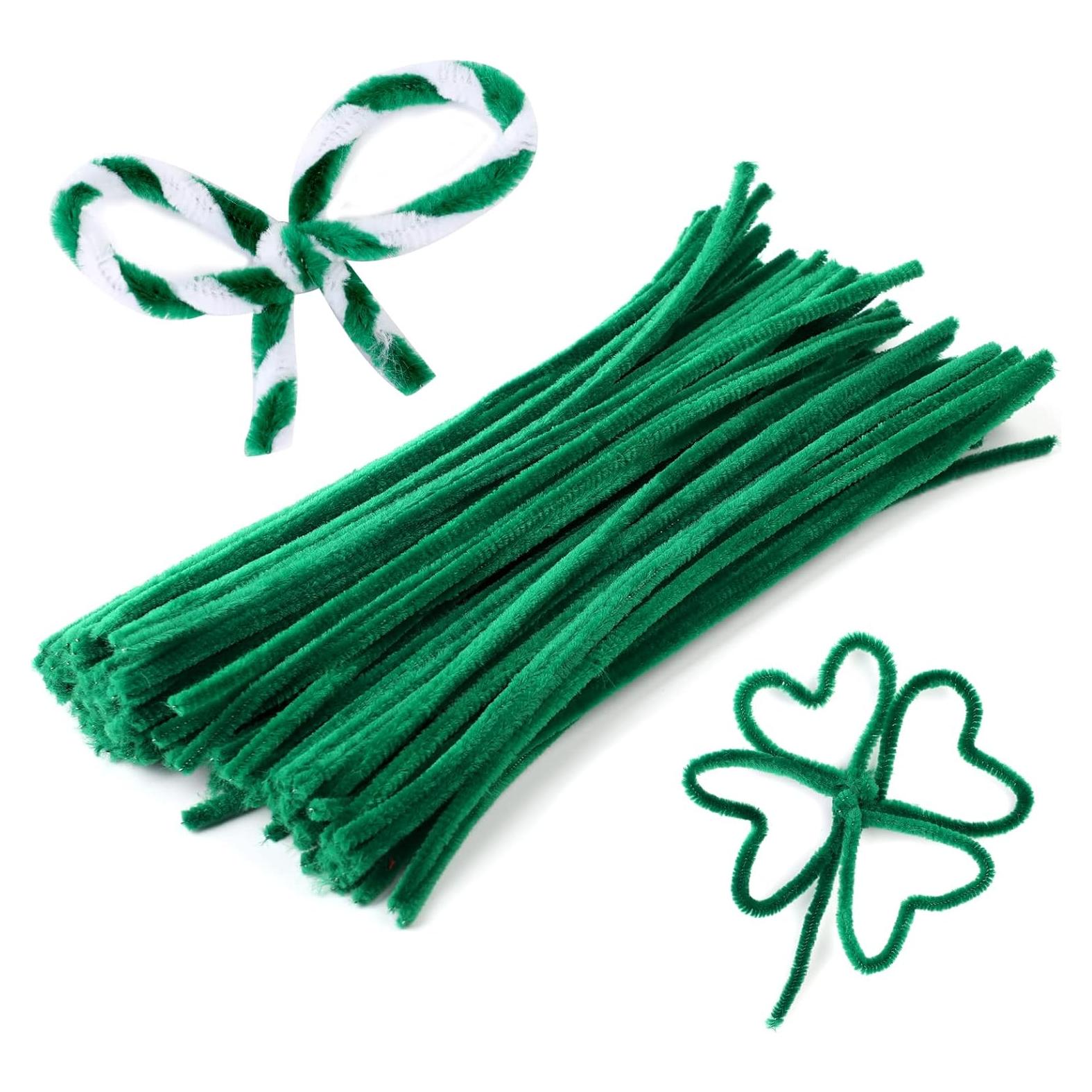 110 Piezas Limpiapipas Verdes Veroave para Manualidades