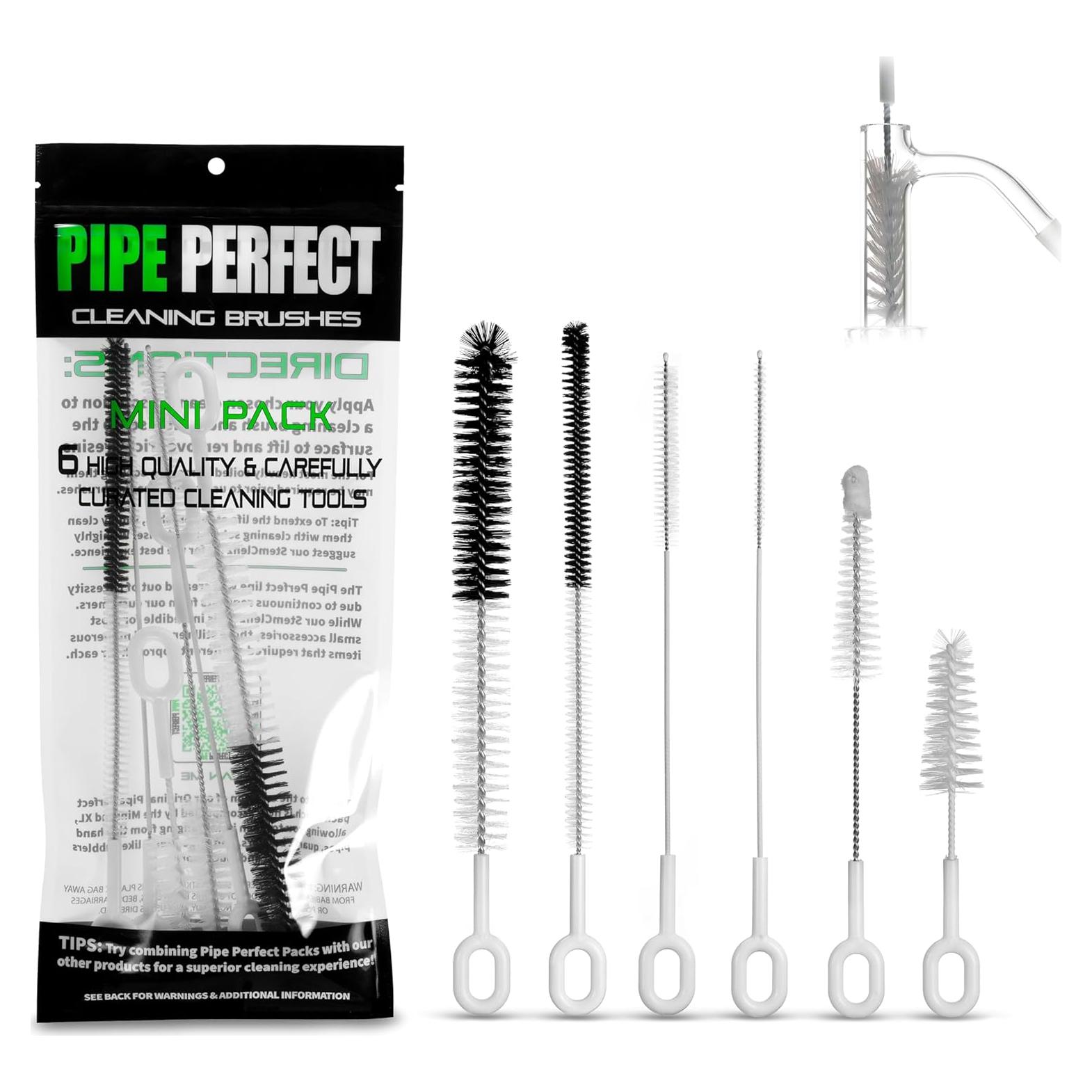 Set de 6 Brochas de Limpieza StemClenz para Accesorios de Vidrio