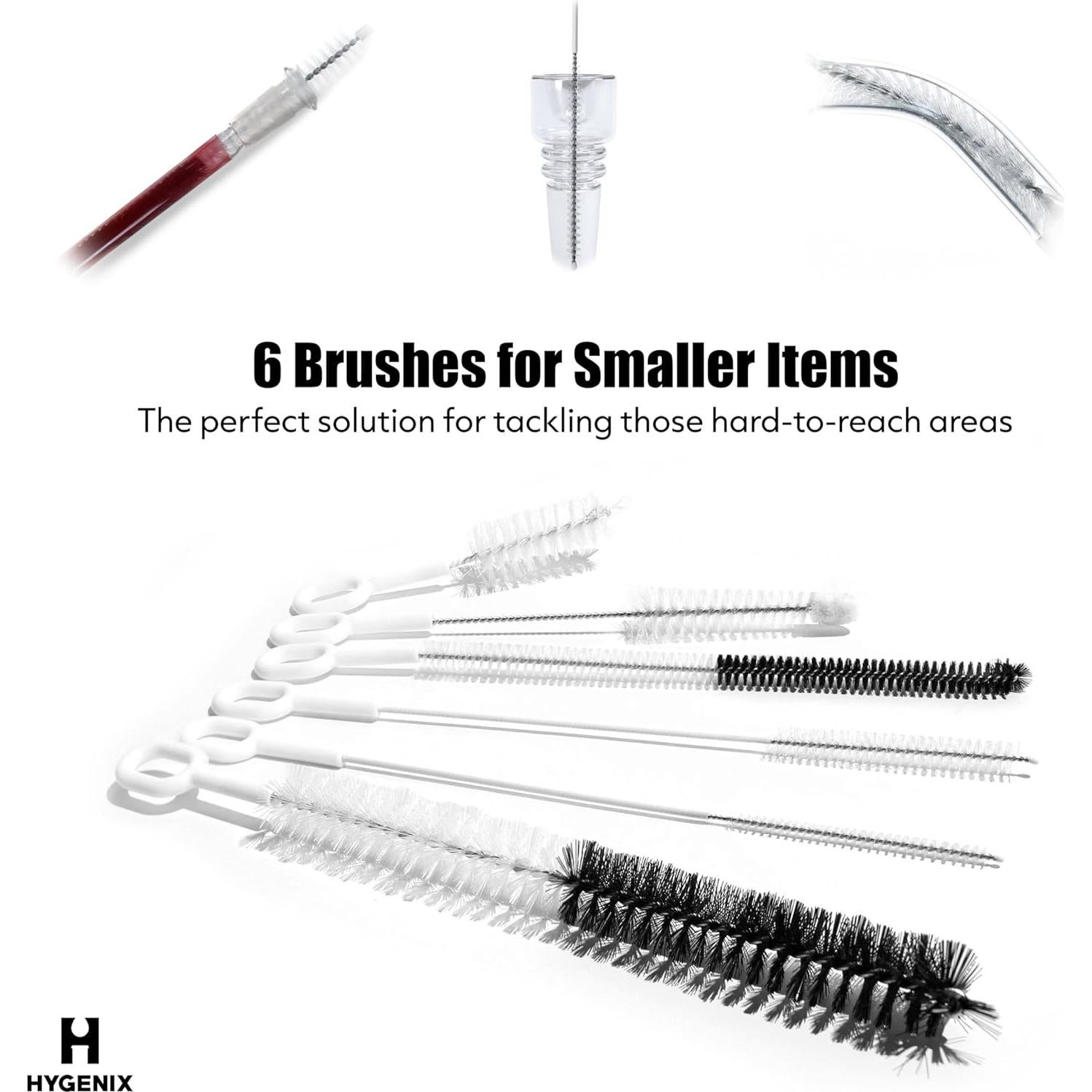 Set de 6 Brochas de Limpieza StemClenz para Accesorios de Vidrio