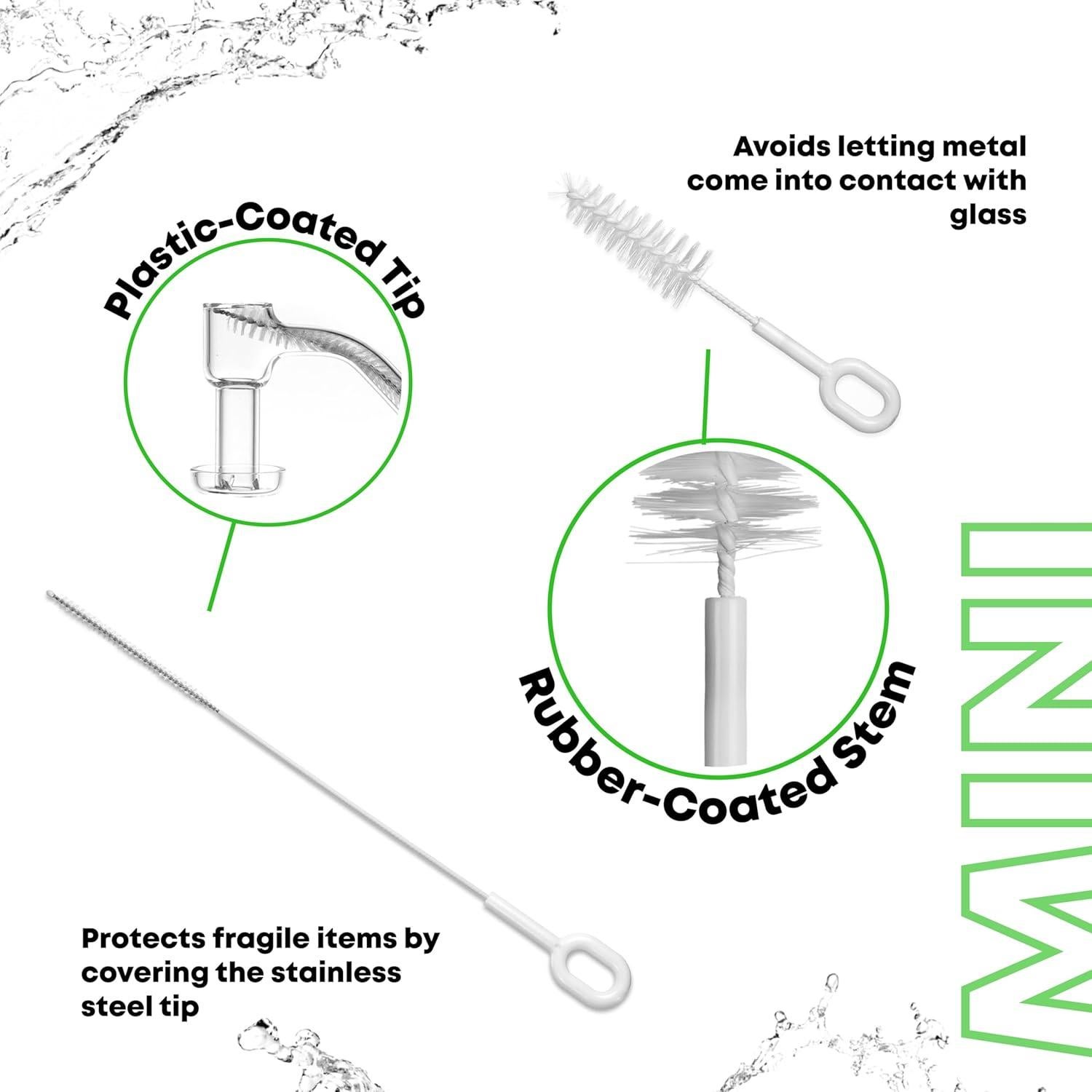 Set de 6 Brochas de Limpieza StemClenz para Accesorios de Vidrio