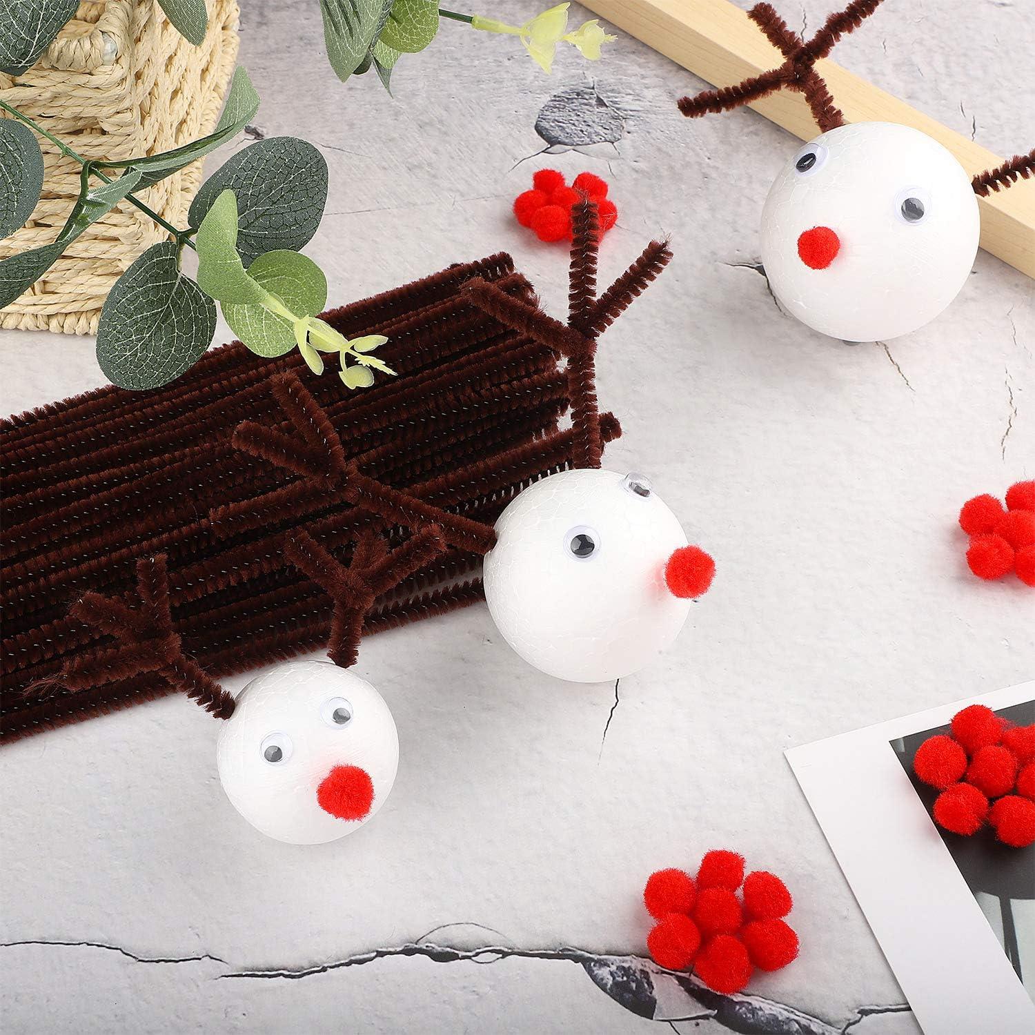 Juego de Manualidades Navidad 450 Piezas Yumoin - Limpiapipas, Pompones y Ojos Móviles