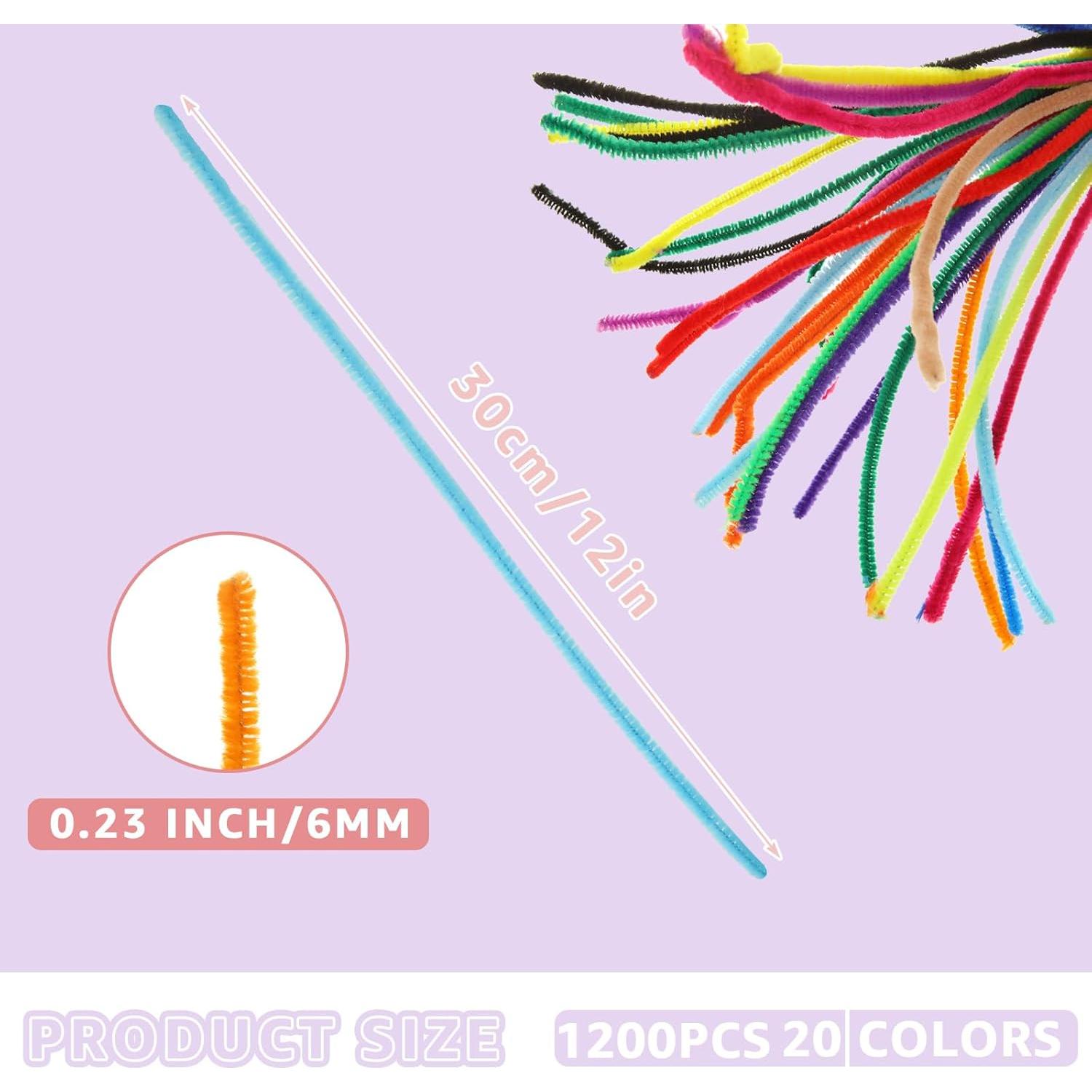 1200 Limpiapipas Multicolor WOPPLXY 6mm x 30cm Manualidades