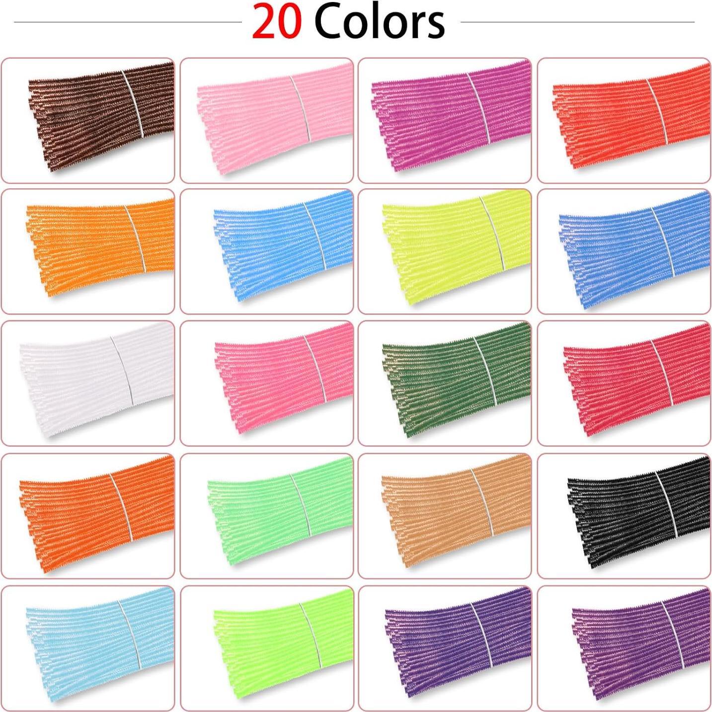 1200 Limpiapipas Multicolor WOPPLXY 6mm x 30cm Manualidades