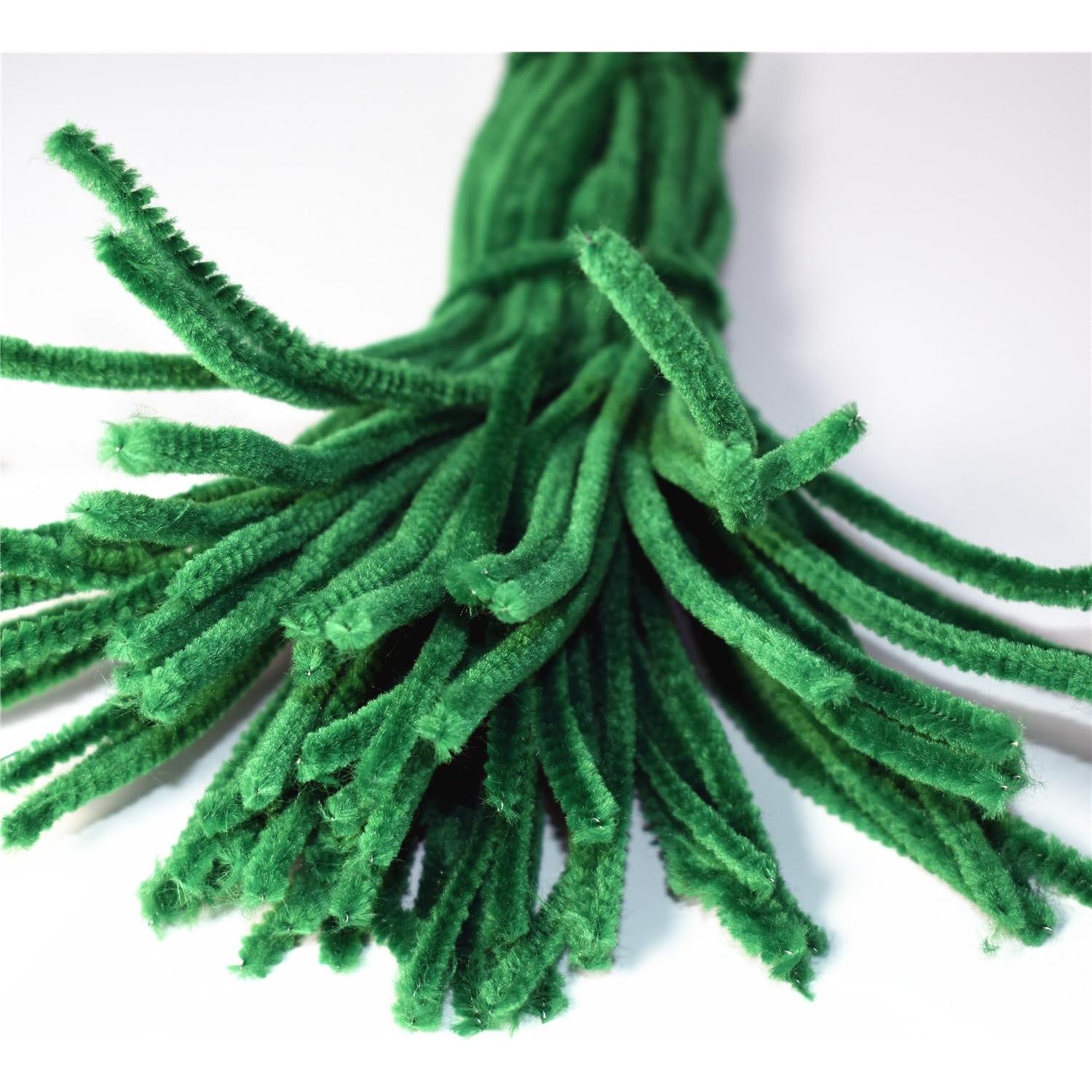 Limpiapipas Chenille Verde Oscuro 100 Piezas 30.48 cm