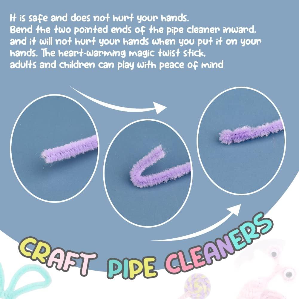 100 Limpiapipas Zlulary Chenille 7 Colores para Manualidades