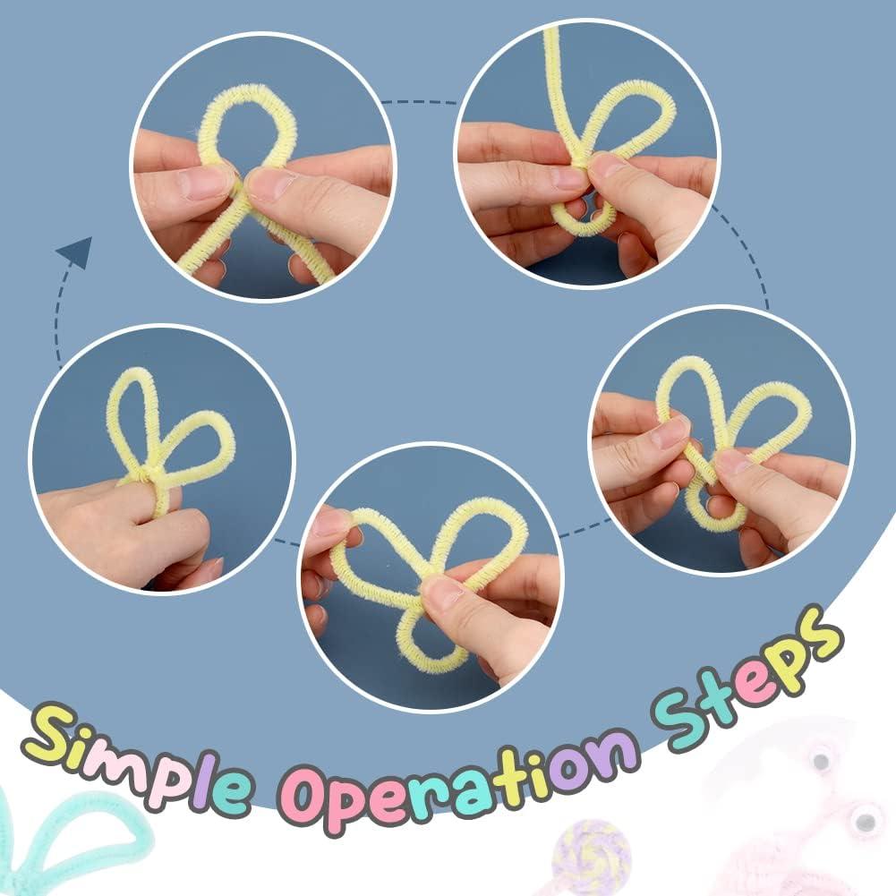 100 Limpiapipas Zlulary Chenille 7 Colores para Manualidades