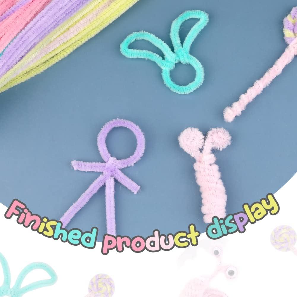 100 Limpiapipas Zlulary Chenille 7 Colores para Manualidades