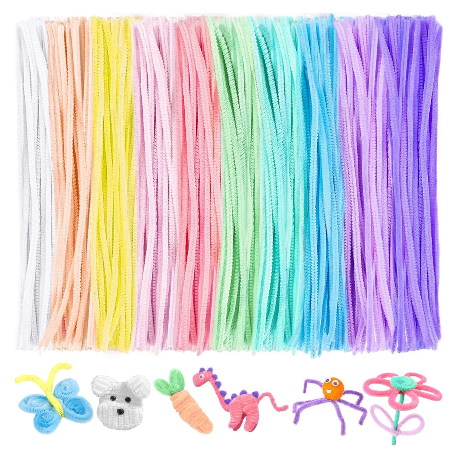 Set de 300 Limpiadores de Tubos Chenille HOIRIX 30cm 10 Colores