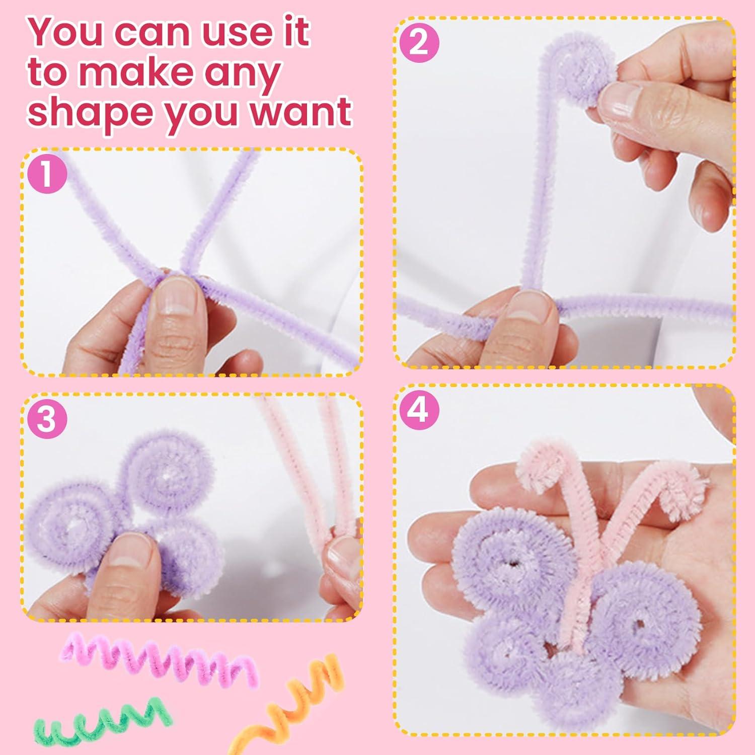 Set de 300 Limpiadores de Tubos Chenille HOIRIX 30cm 10 Colores