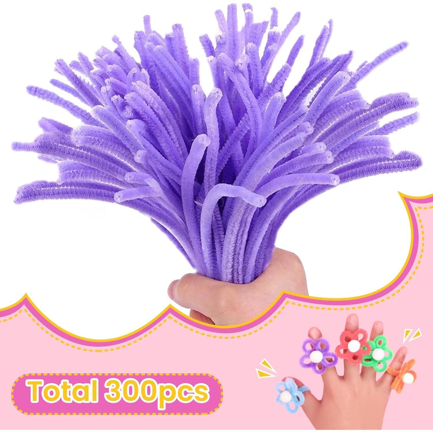 Set de 300 Limpiadores de Tubos Chenille HOIRIX 30cm 10 Colores