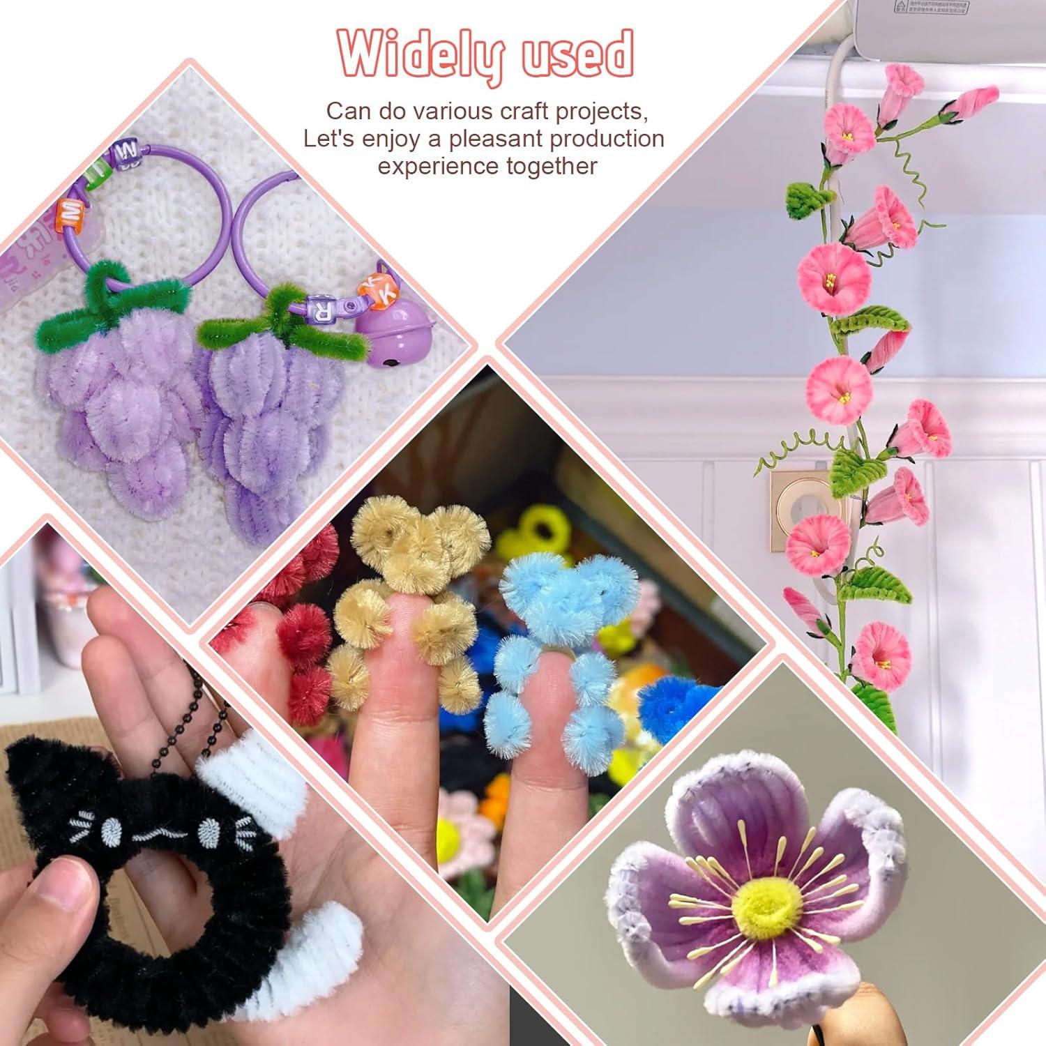 Limpiadores de Tubos Zlulary 600 Piezas Chenille Azul 30cm