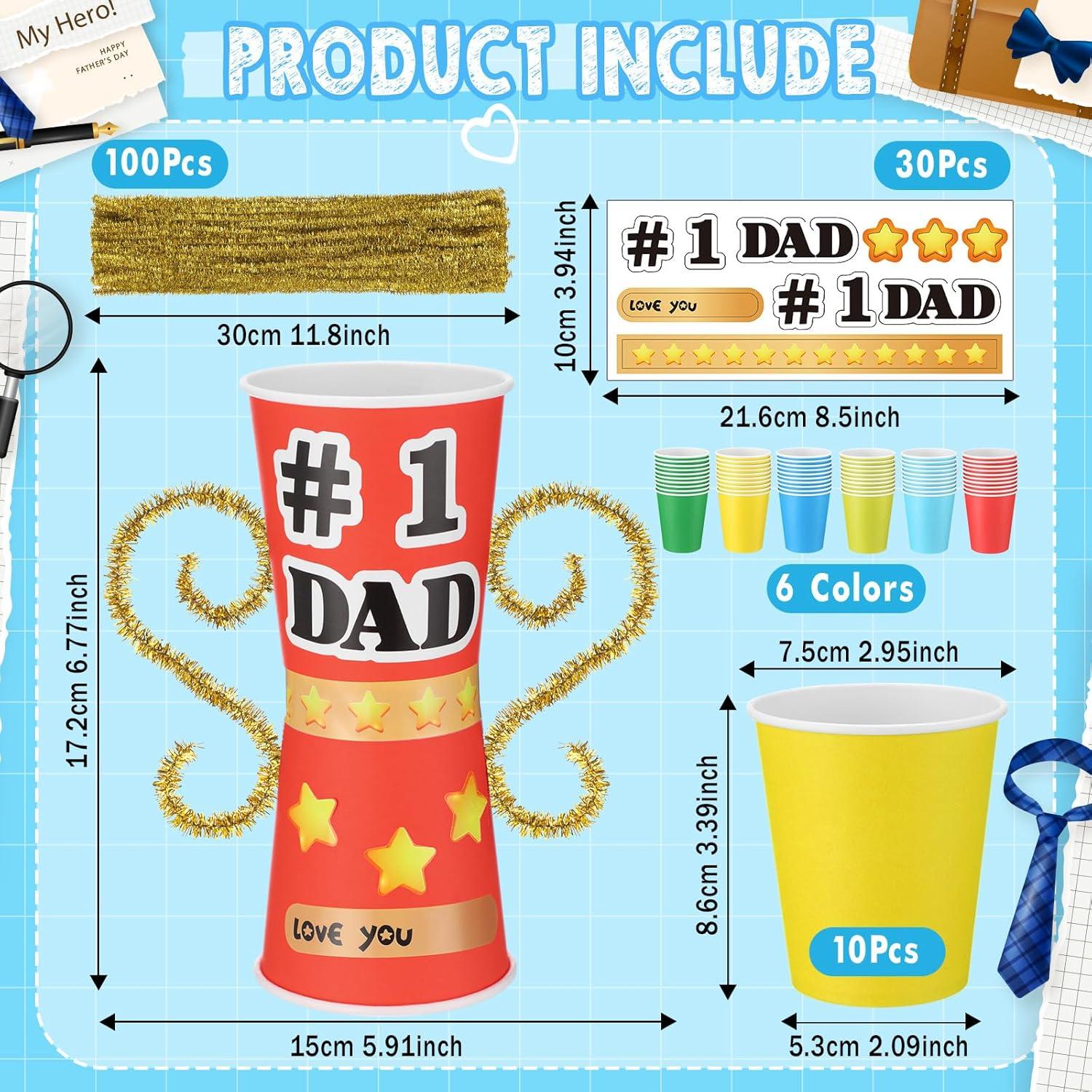 Hollowfly Kit de Manualidades Día del Padre - 30 Trofeos DIY