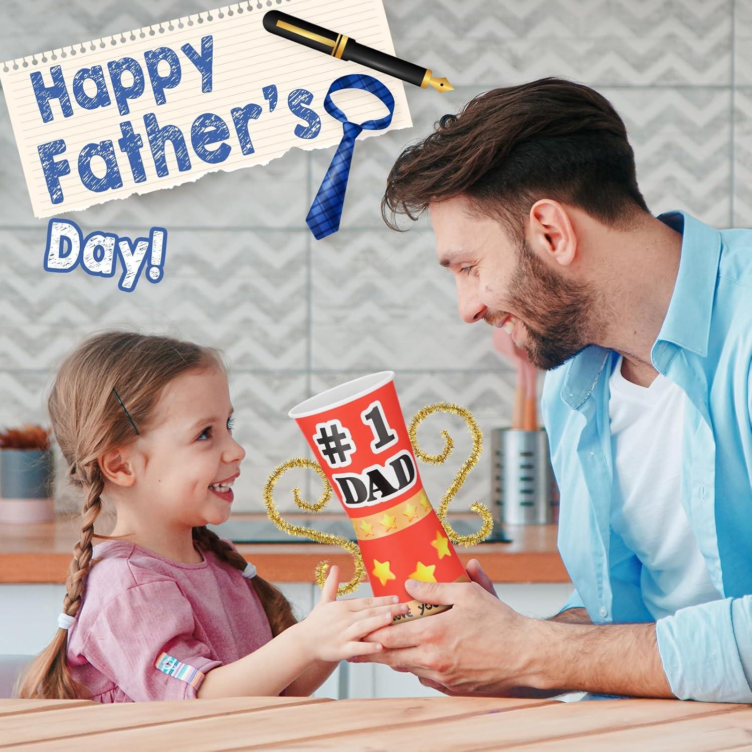 Hollowfly Kit de Manualidades Día del Padre - 30 Trofeos DIY