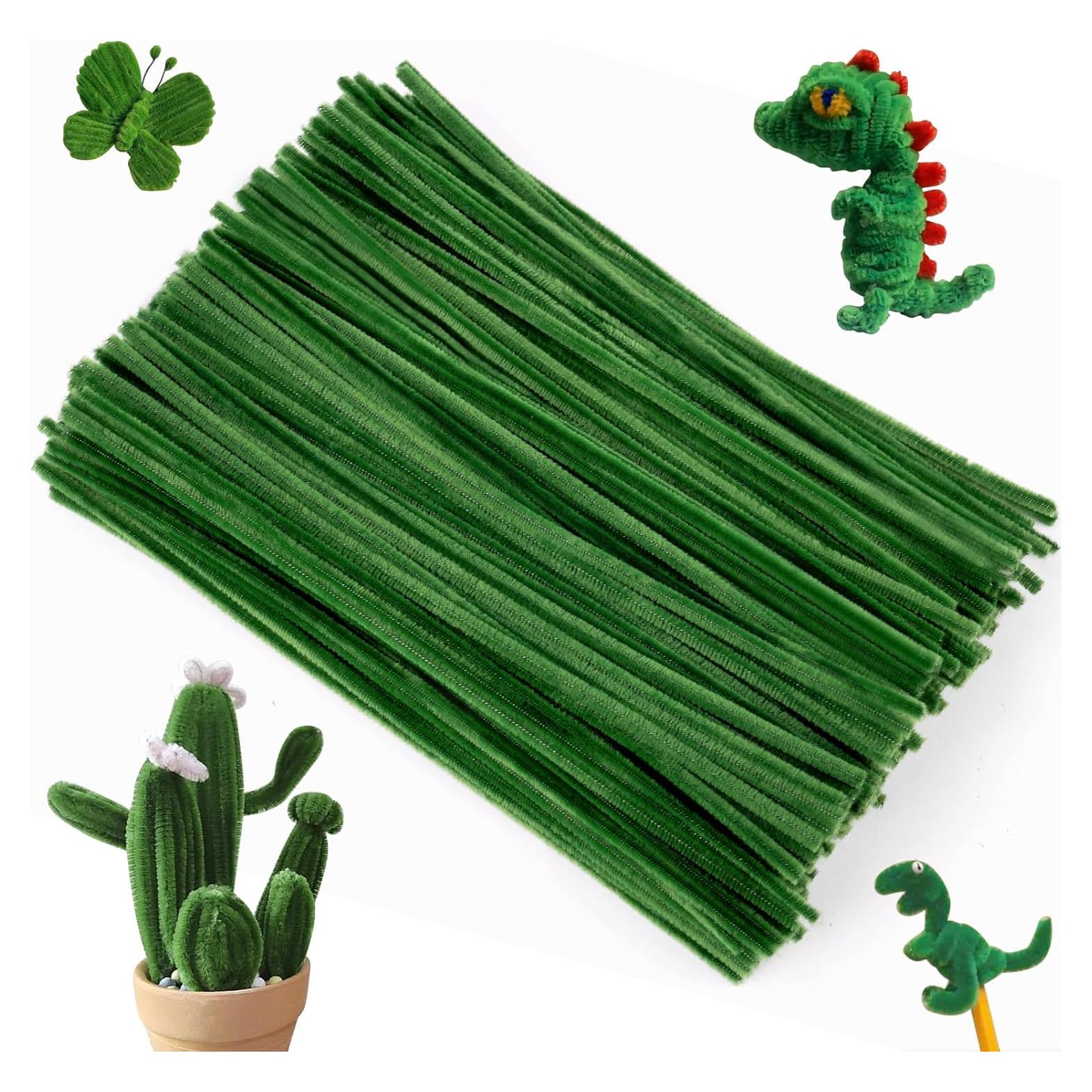 Limpiadores de Tubos Ainiv 200pcs Verde 30cm Manualidades DIY