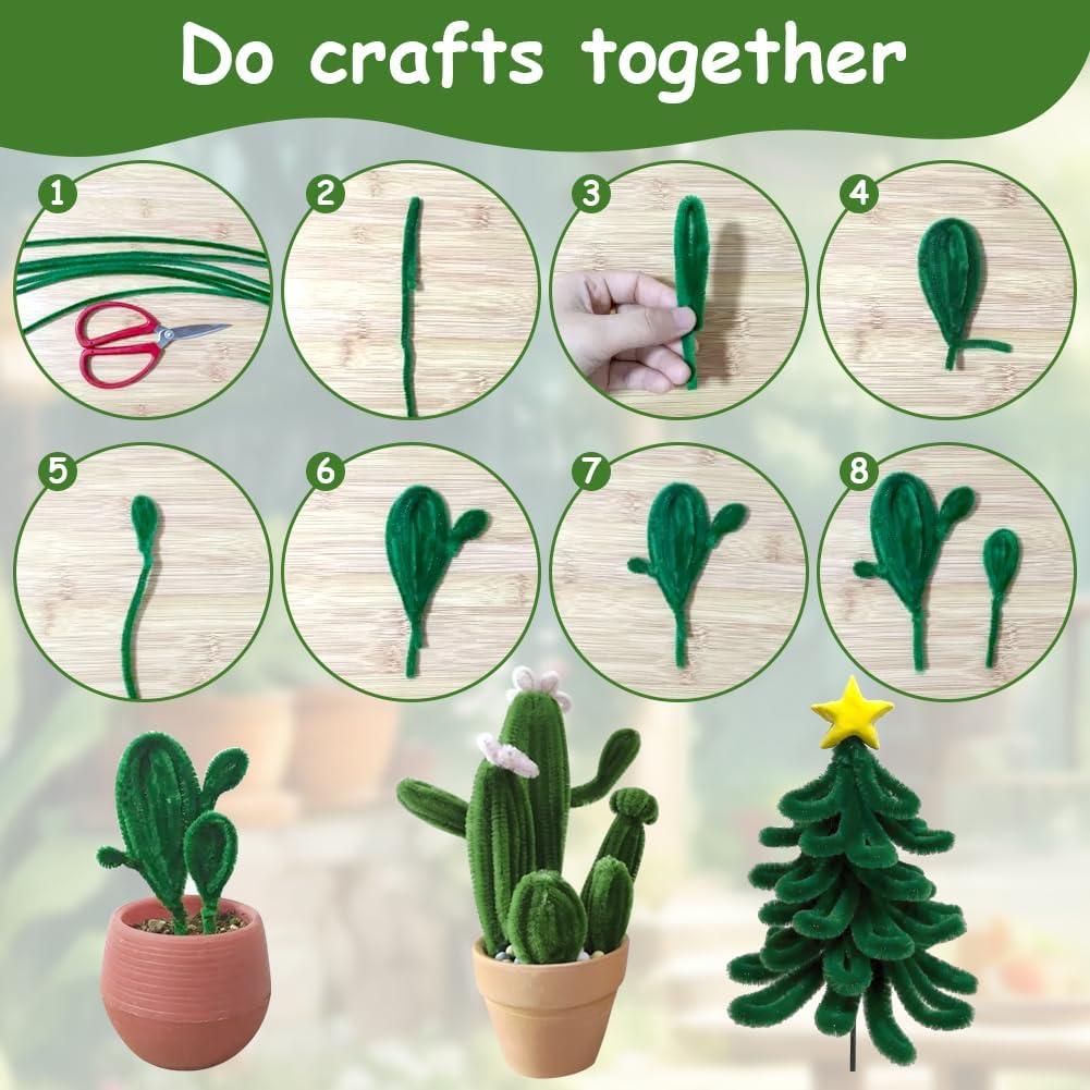 Limpiadores de Tubos Ainiv 200pcs Verde 30cm Manualidades DIY