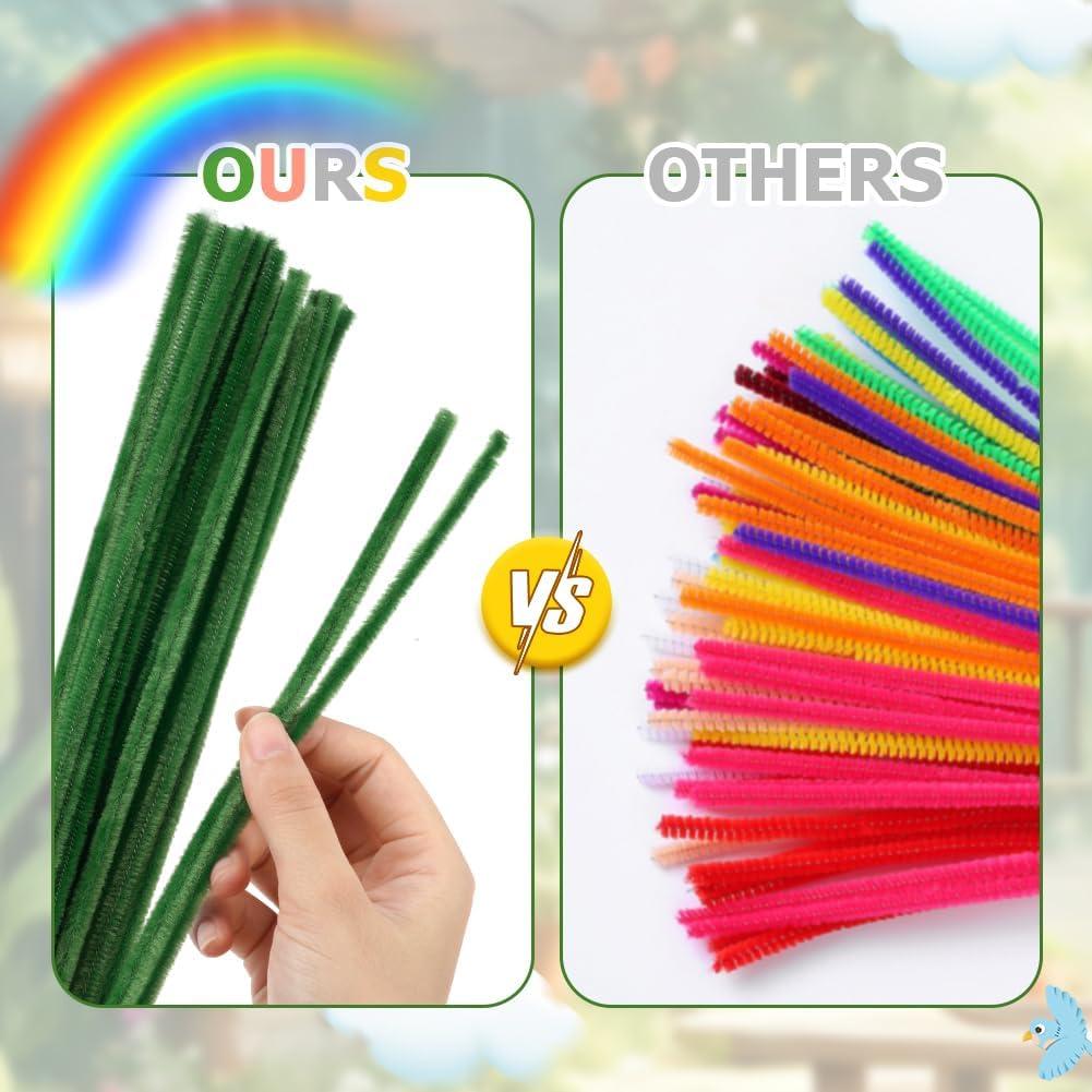 Limpiadores de Tubos Ainiv 200pcs Verde 30cm Manualidades DIY