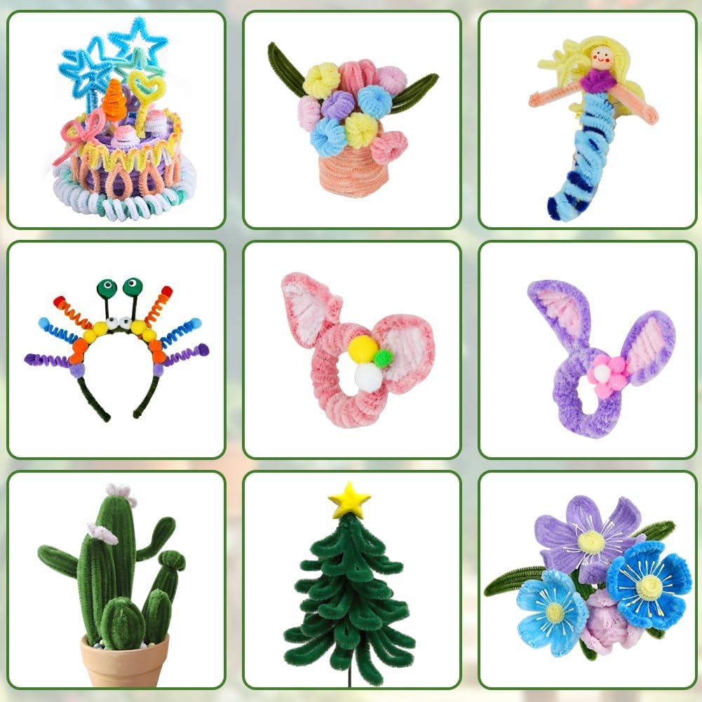 Limpiadores de Tubos Ainiv 200pcs Verde 30cm Manualidades DIY